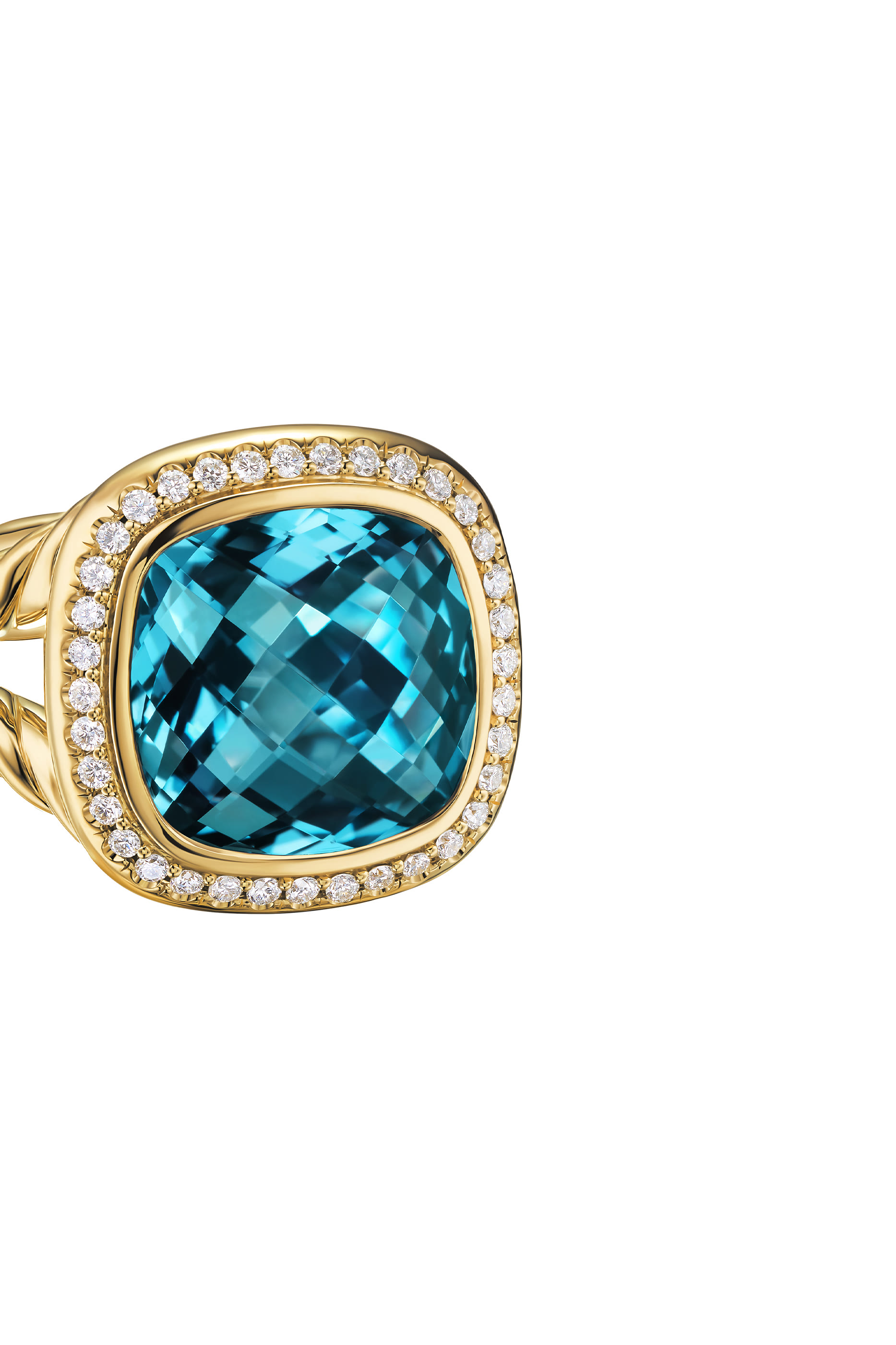 Albion&reg; Ring, 18k Yellow Gold & Topaz, Diamonds