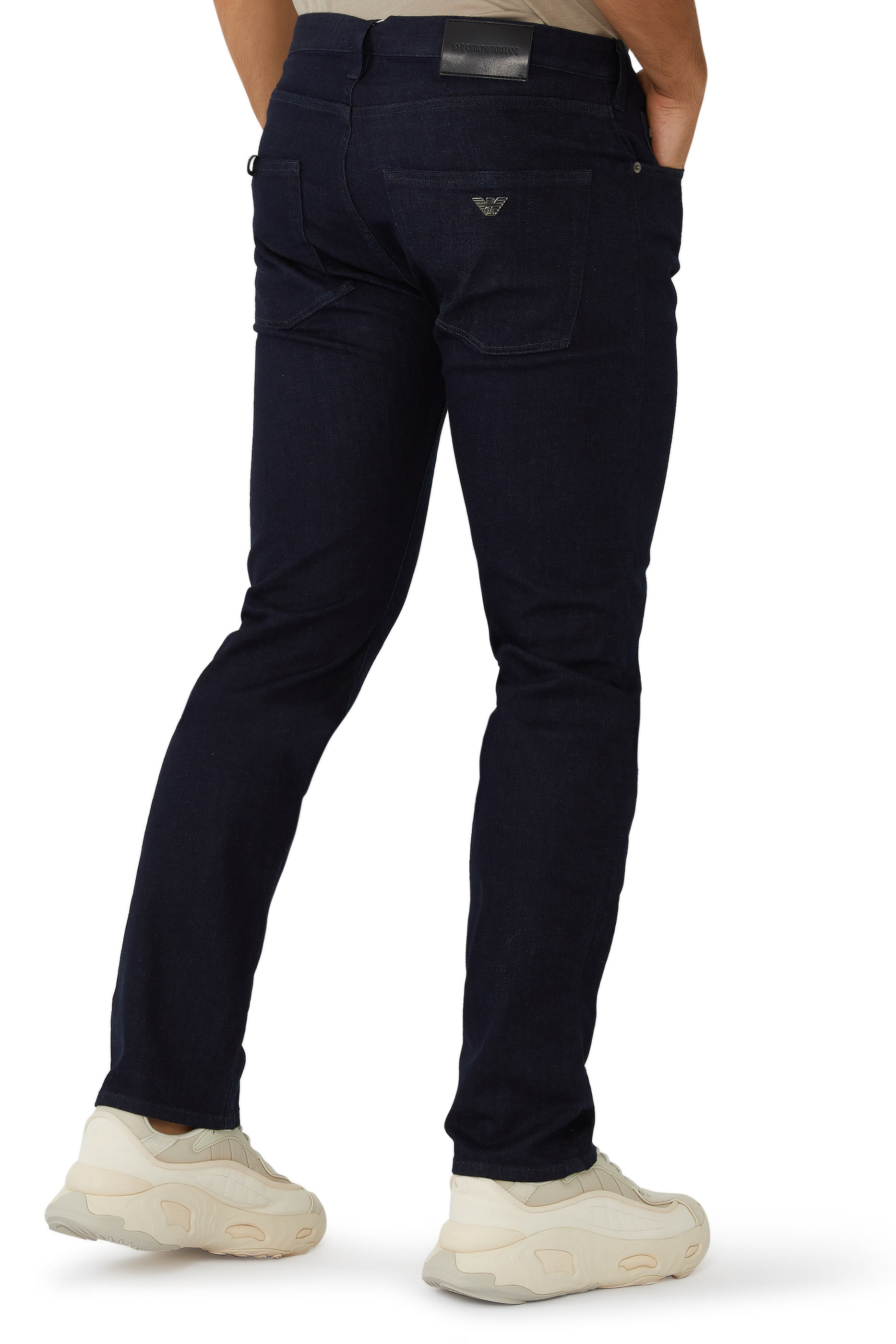 Cotton Denim Straight Jeans