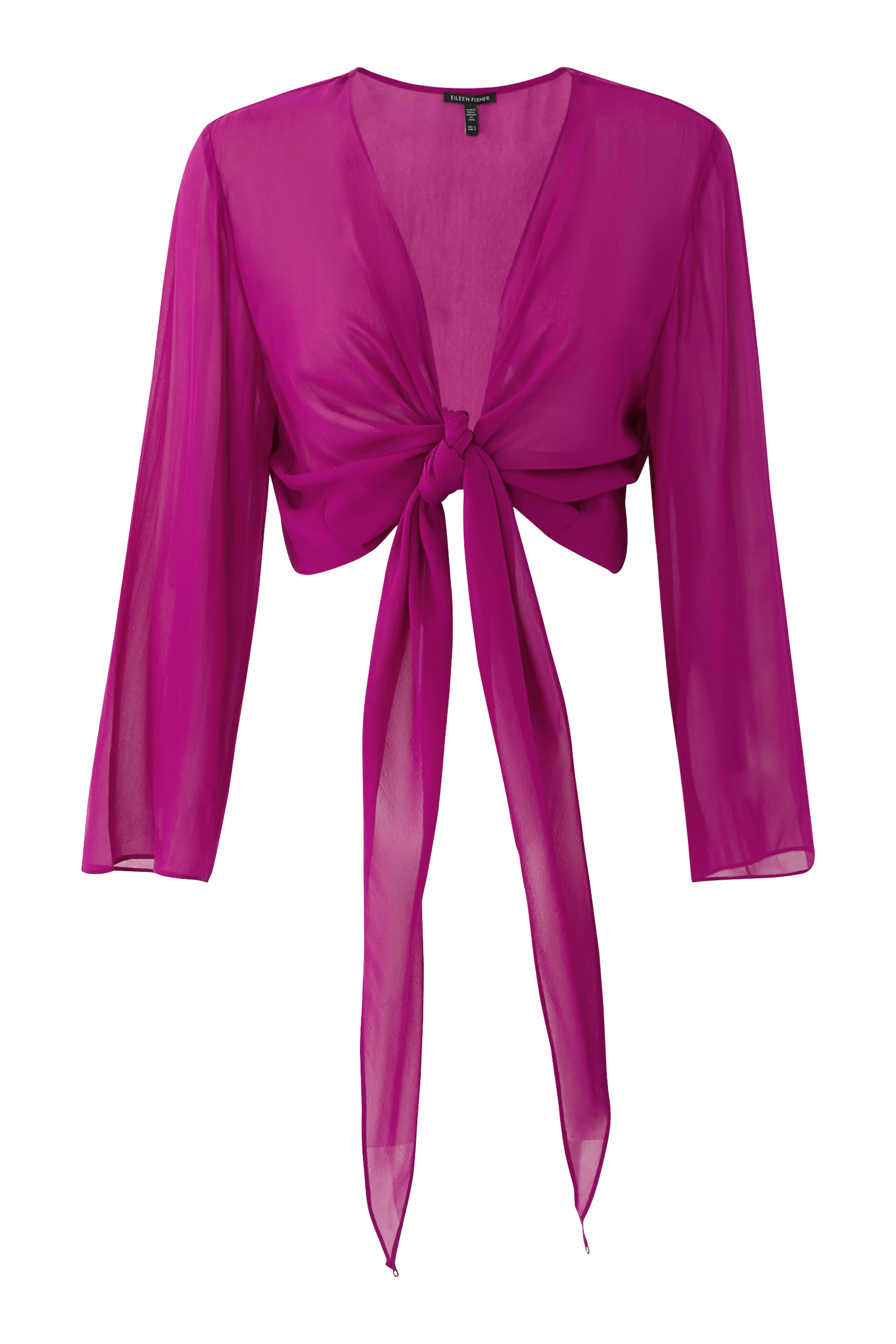 Sheer Silk Georgette Tie Jacket