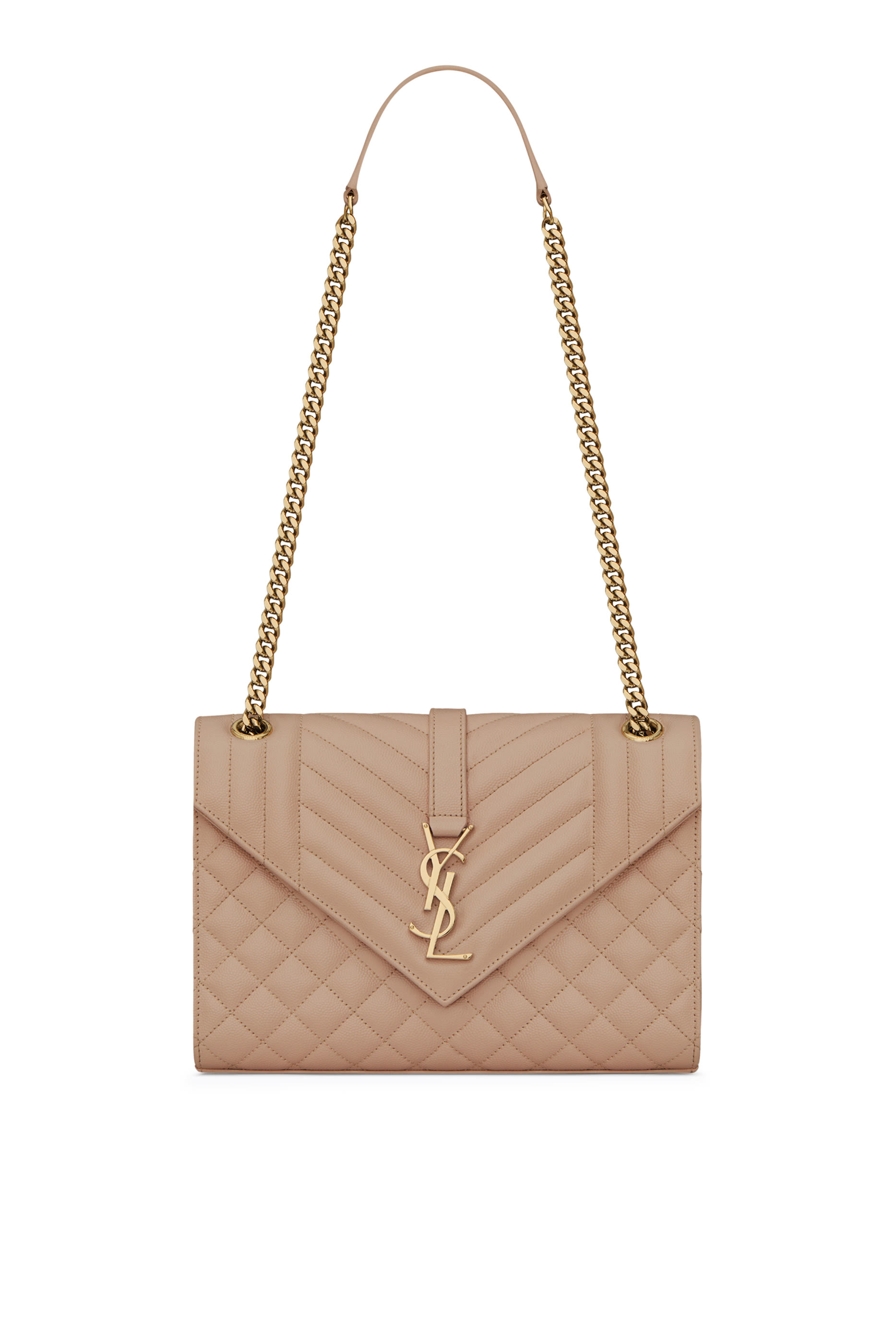 Enveloppe Medium Bag In Mix Matelass&eacute; Grain De Poudre Embossed Leather