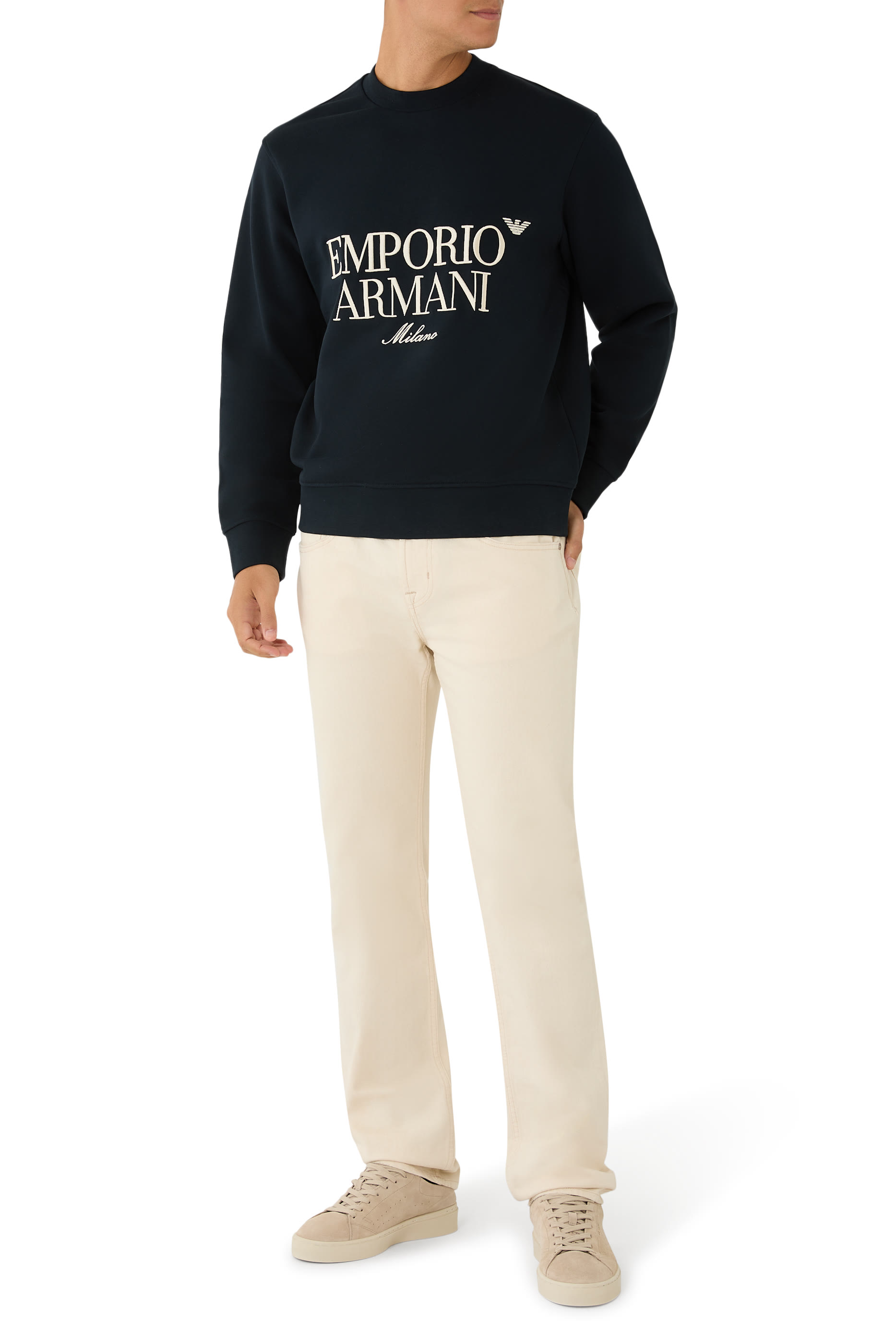 Embroidered Logo French Terry Jersey Sweatshirt