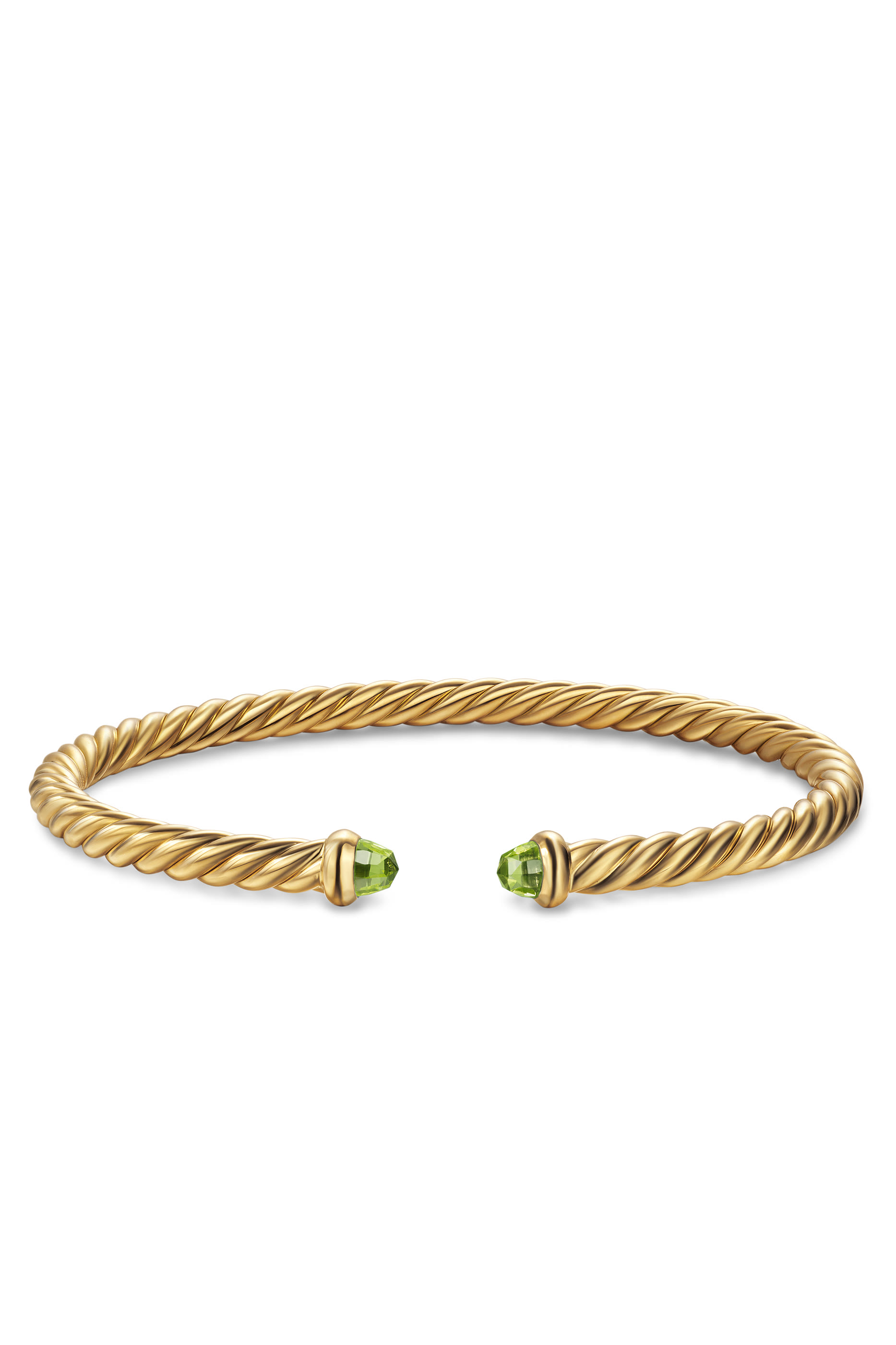 Cablespira&reg; Flex Bracelet, 18K Yellow Gold & Peridot