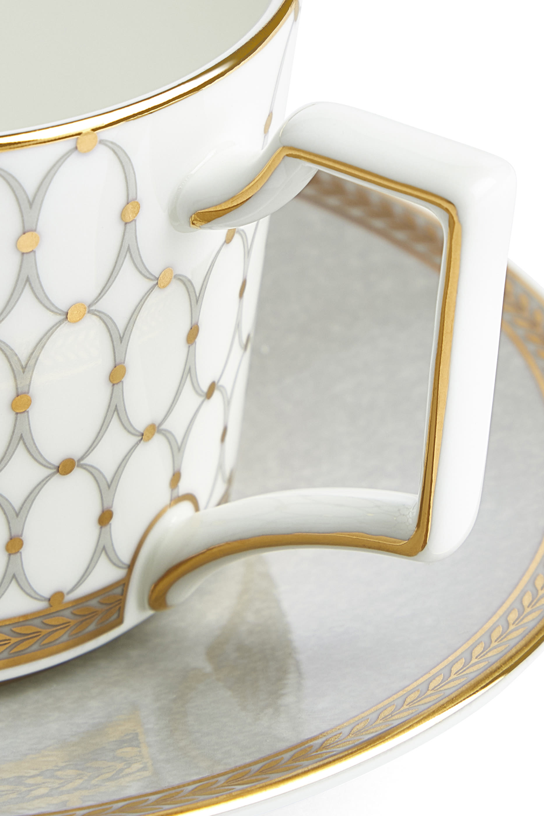 Renaissance Grey Teacup & Saucer