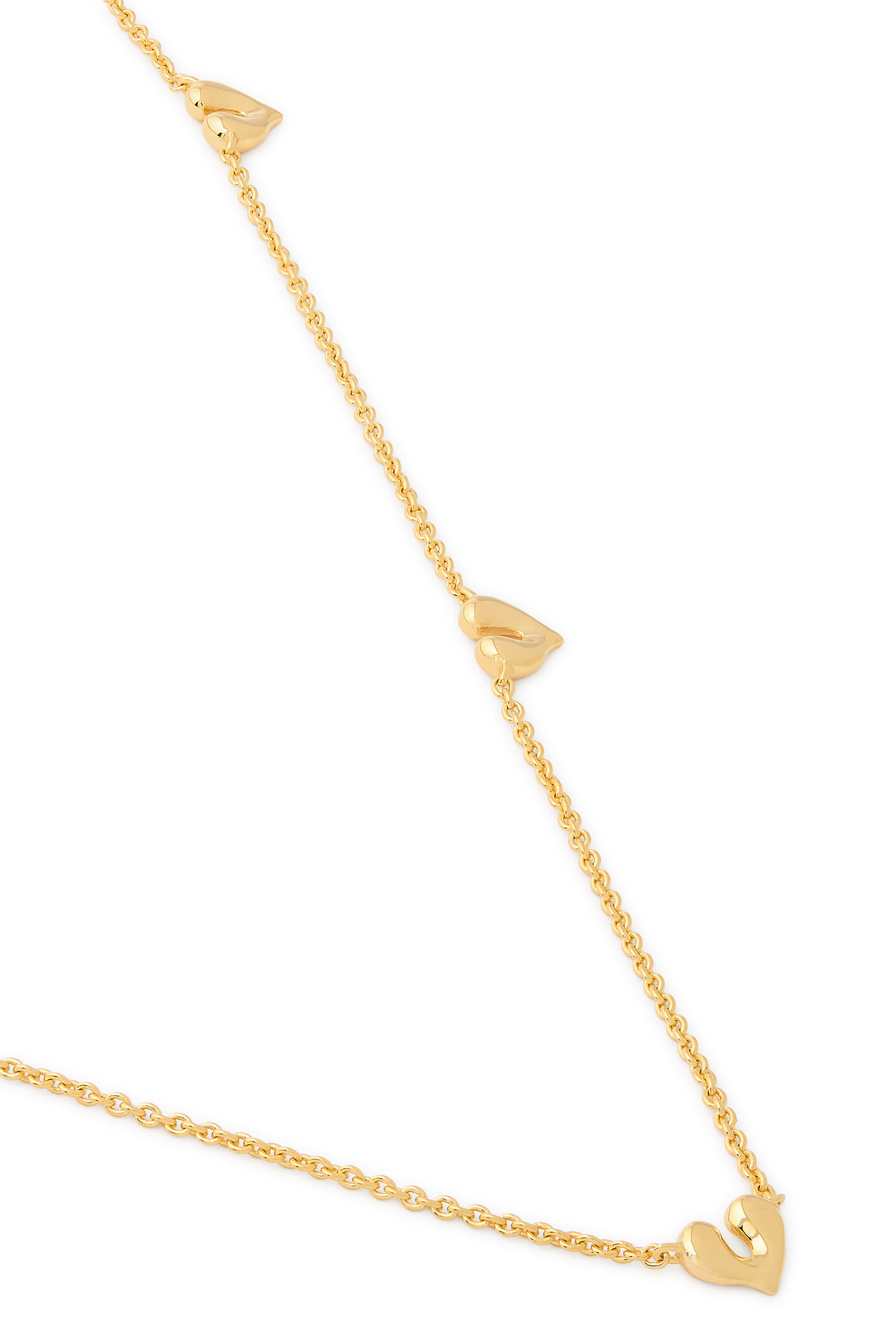 Molten Heart Mini Charm Choker, 18k Recycled Gold Vermeil on Recycled Sterling Silver