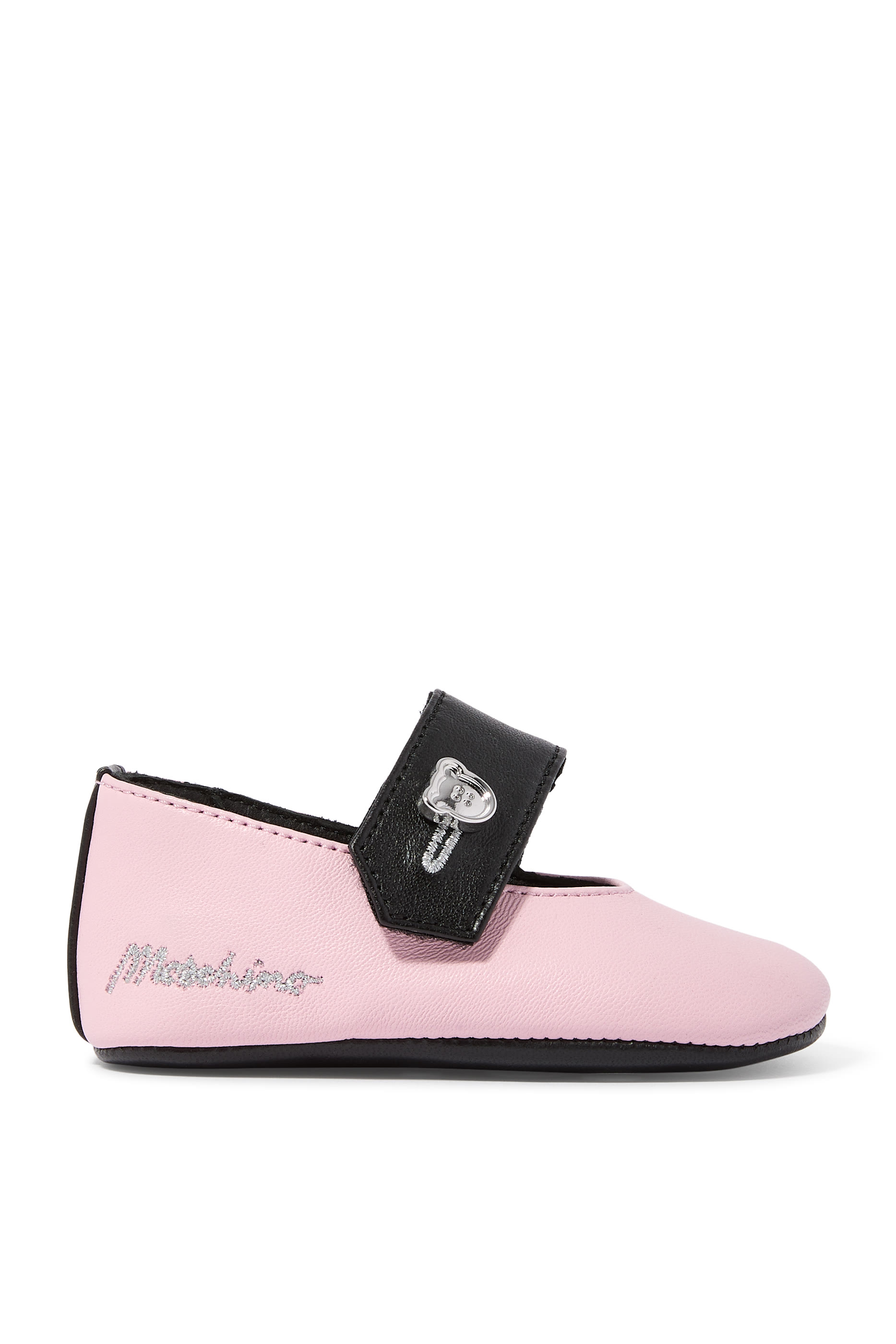 Kids Embroidered-Logo Ballerina Shoes 