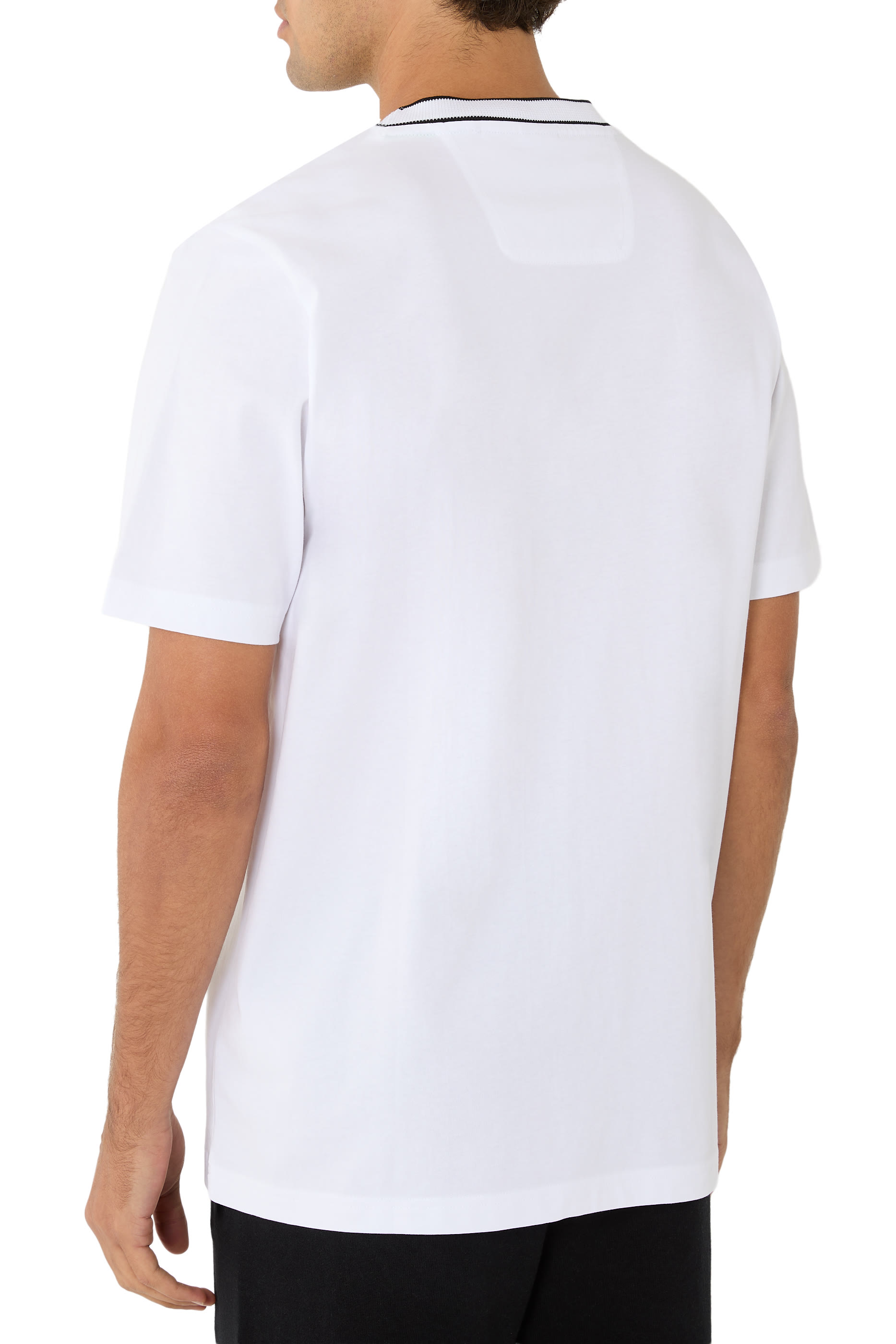 Logo Striped-Collar T-Shirt