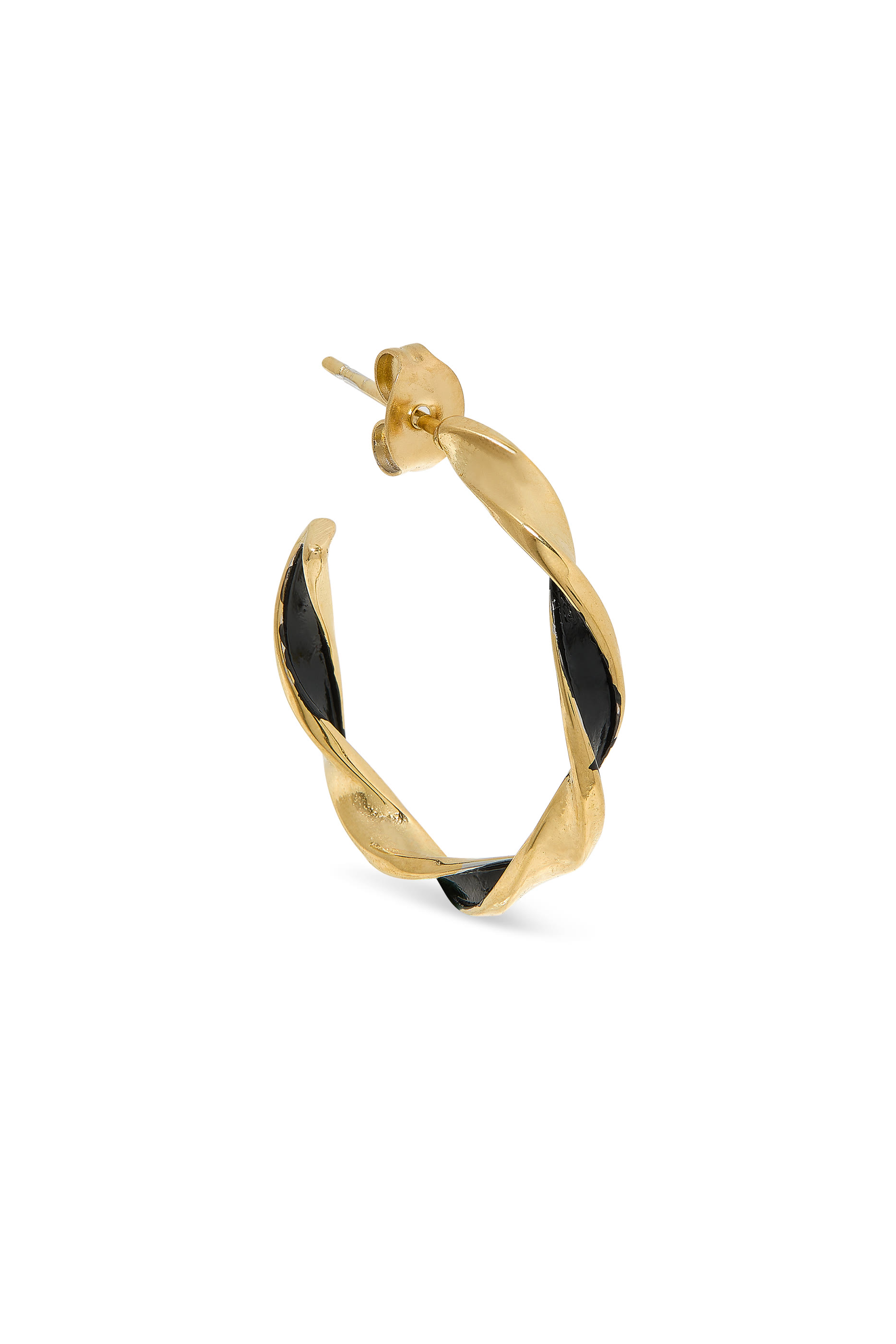 Two-Tone Thick Hoop Single Earring