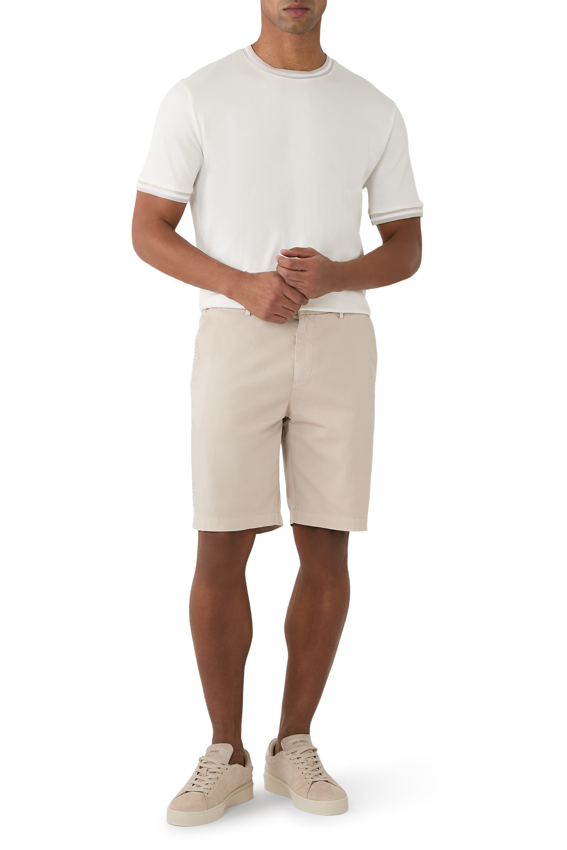 Drawstring Waist Chino Bermuda Shorts