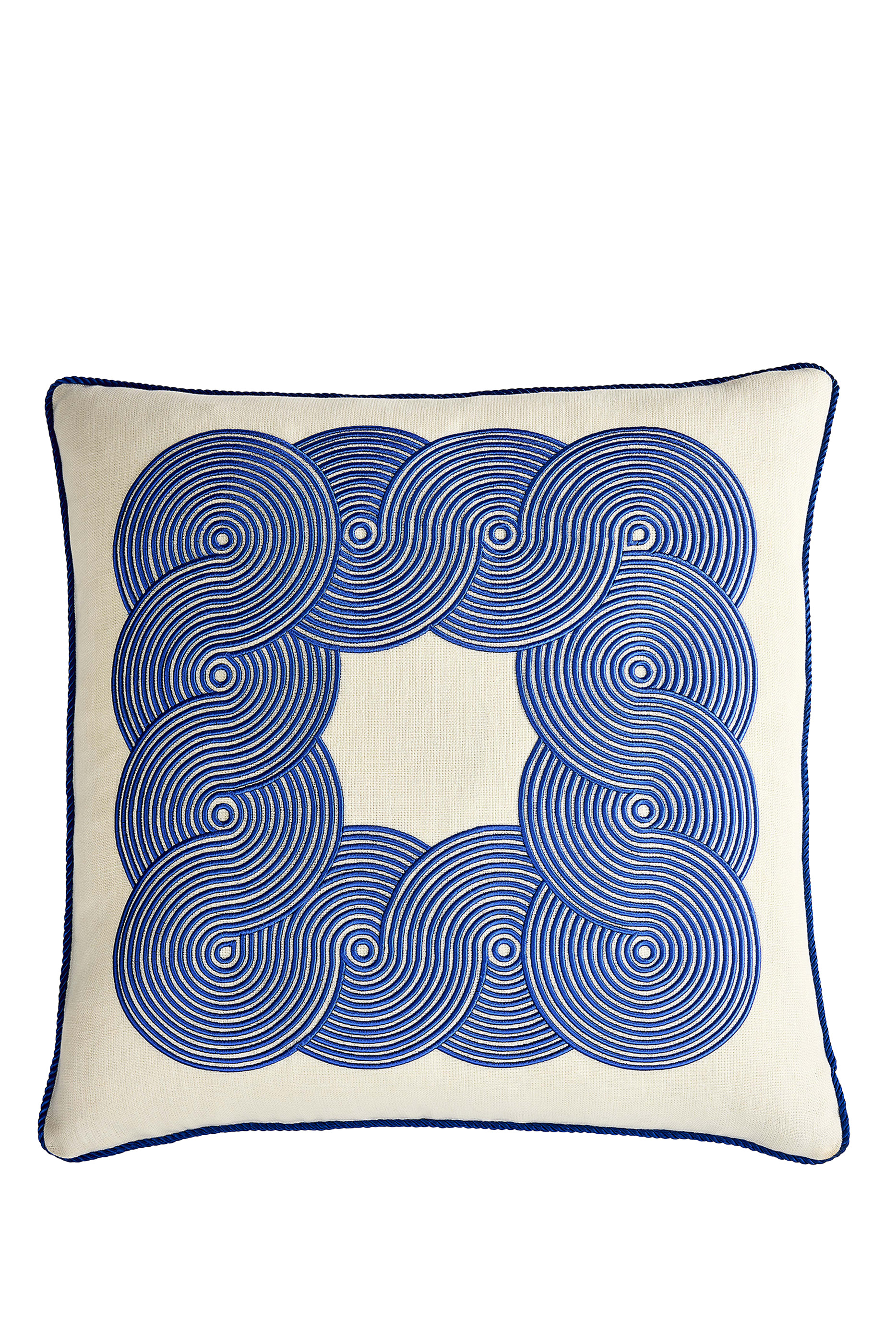 Pompidou Cobalt Border Cushion