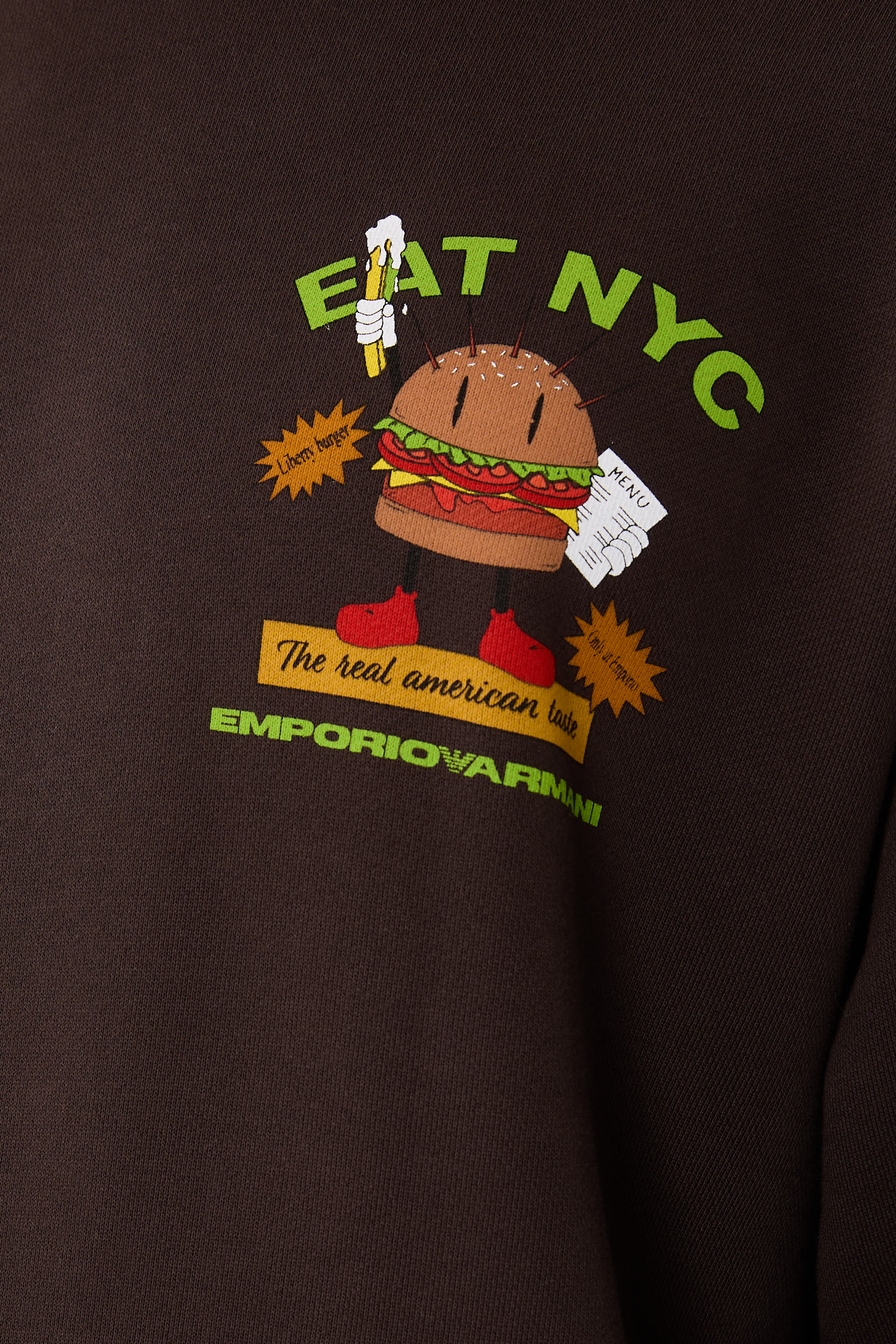 ASV New York Capsule Collection EAT NYC Print Jersey Hooded Sweatshirt