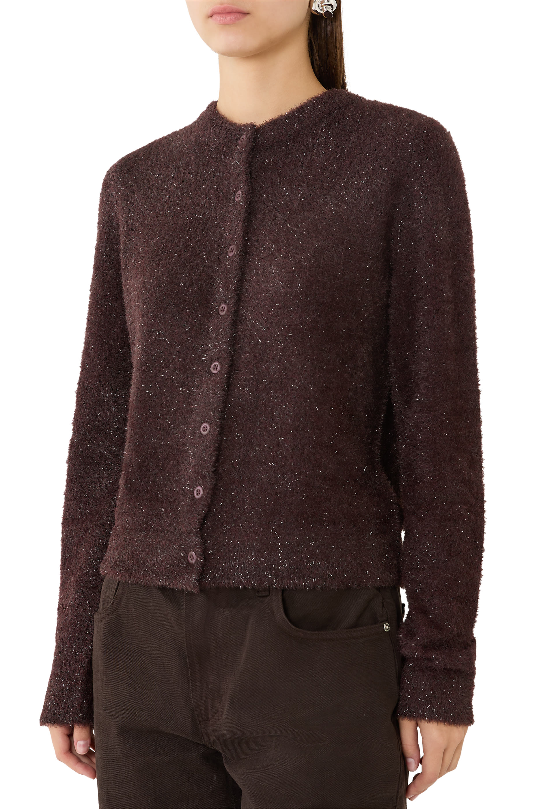 Tinsel Eyelash Pocket Cardigan