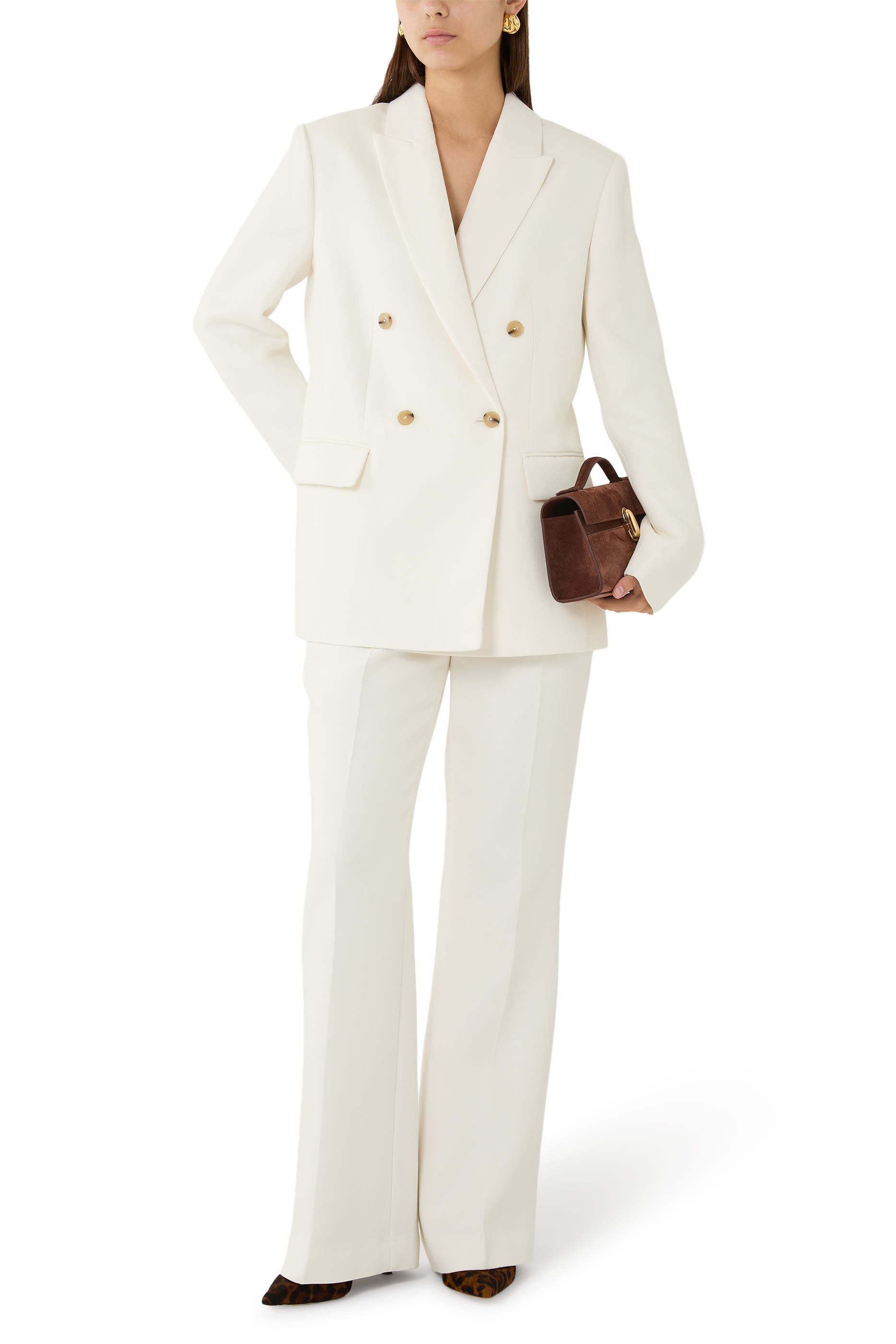 Mid-Rise Flare Trousers