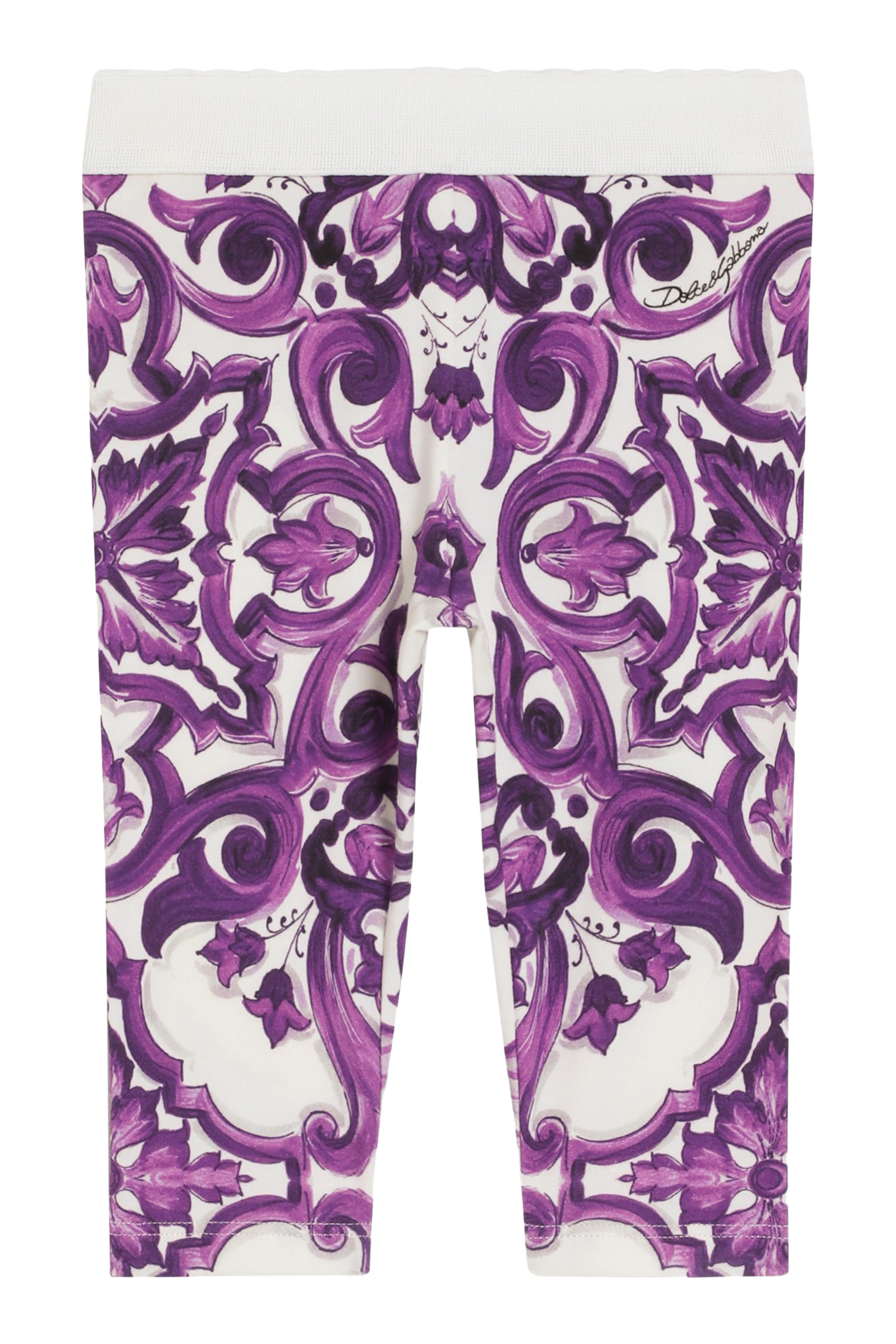 Kids Majolica-Print Interlock Leggings