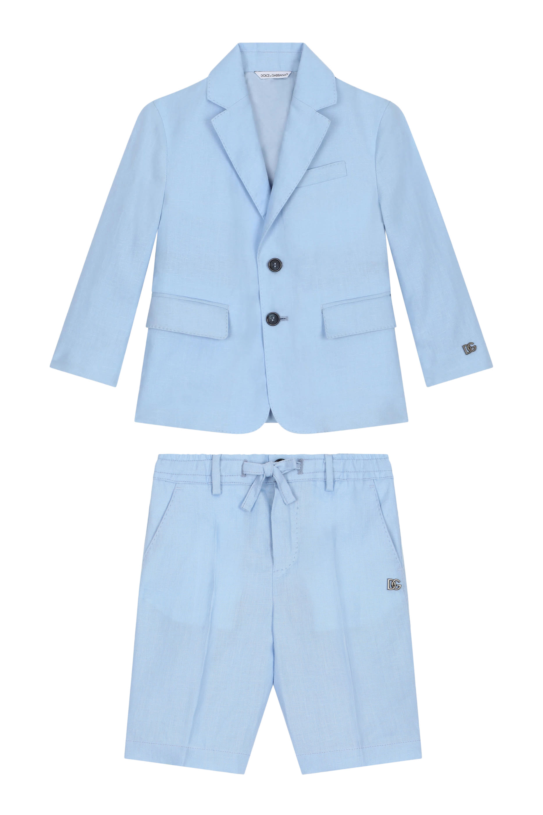 Kids Linen Single-Breasted Suit