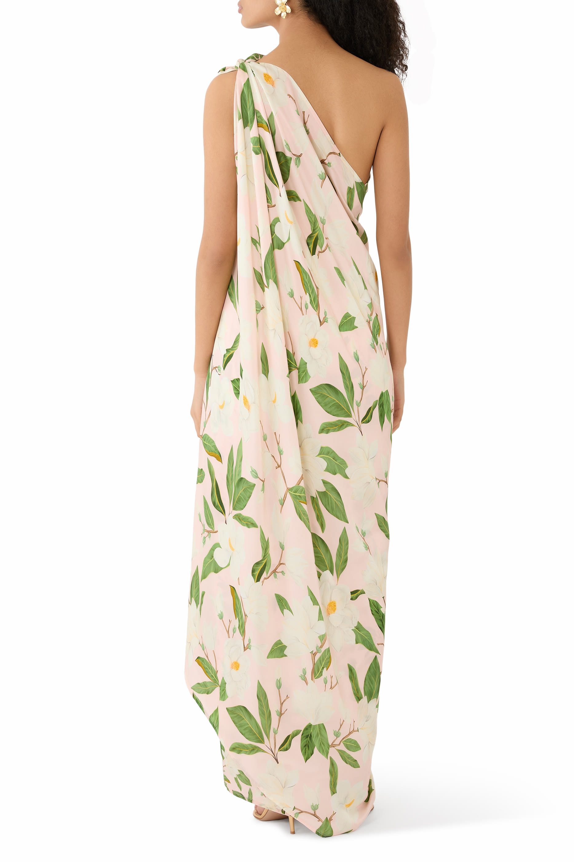 One Shoulder Wrap Maxi