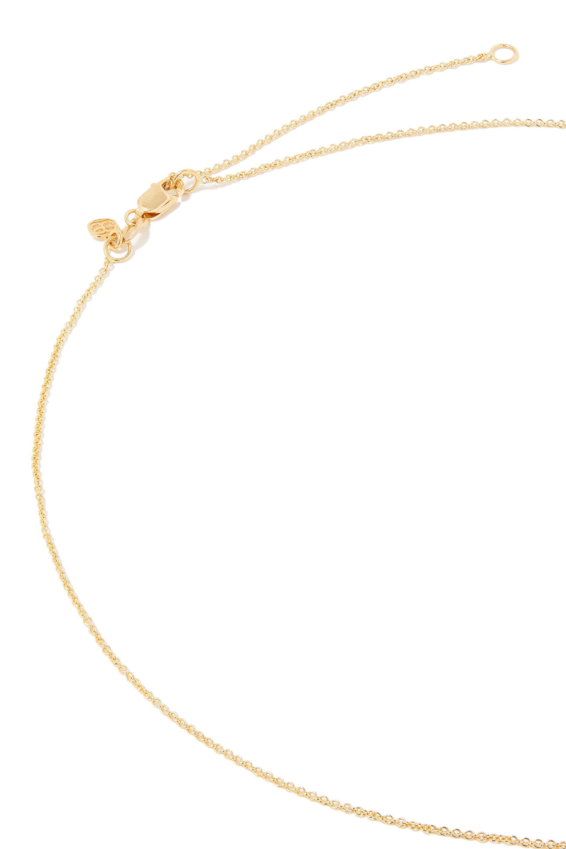 Love Charm Necklace, 14k Yellow Gold & Diamonds