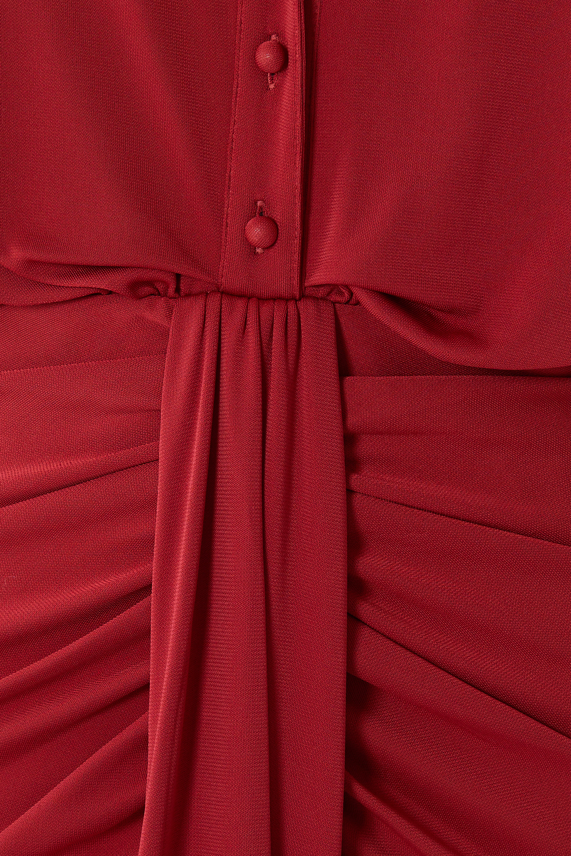 Seferina Draped Long Sleeves Jersey Dress