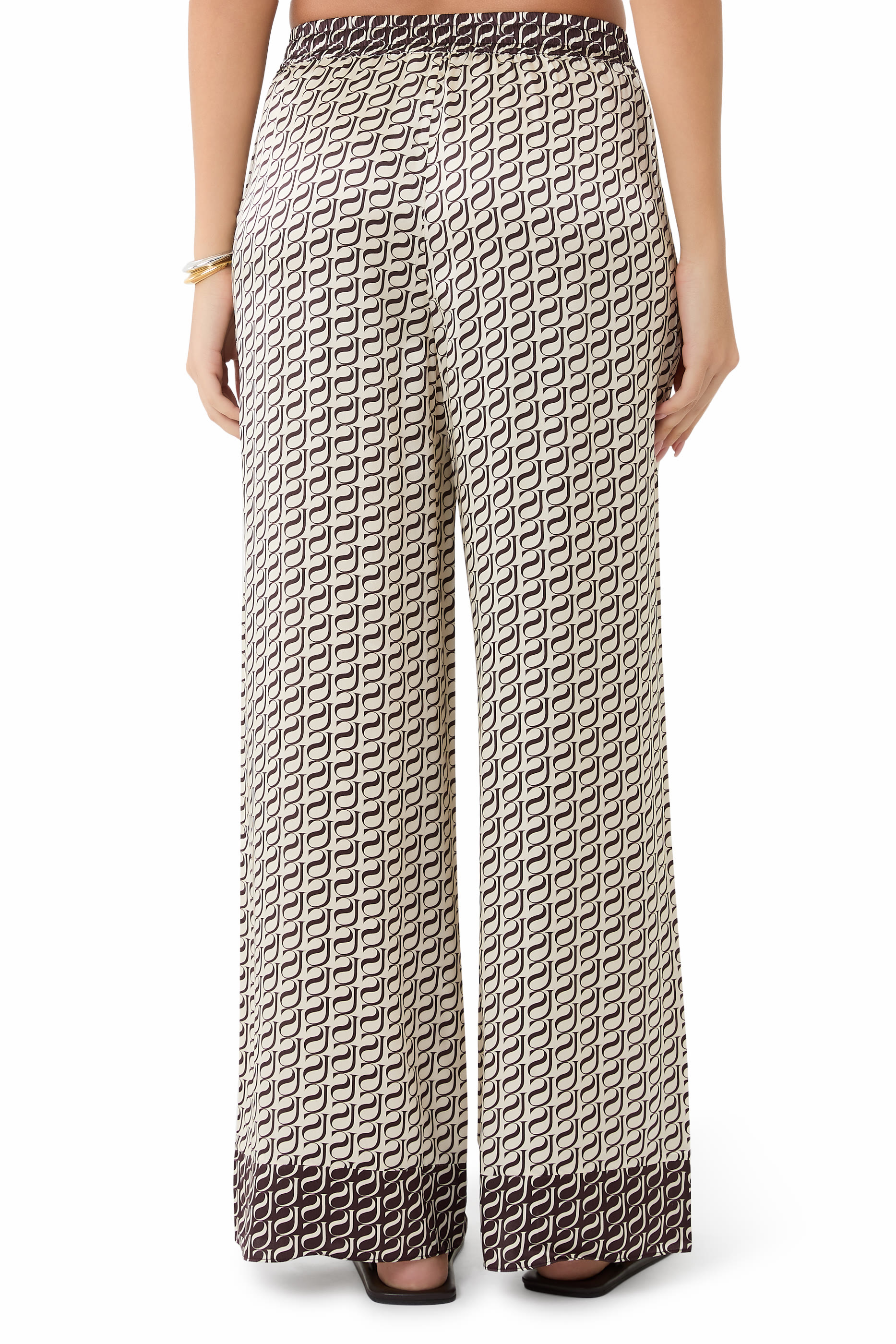  Monogram Silk Contrast Pants