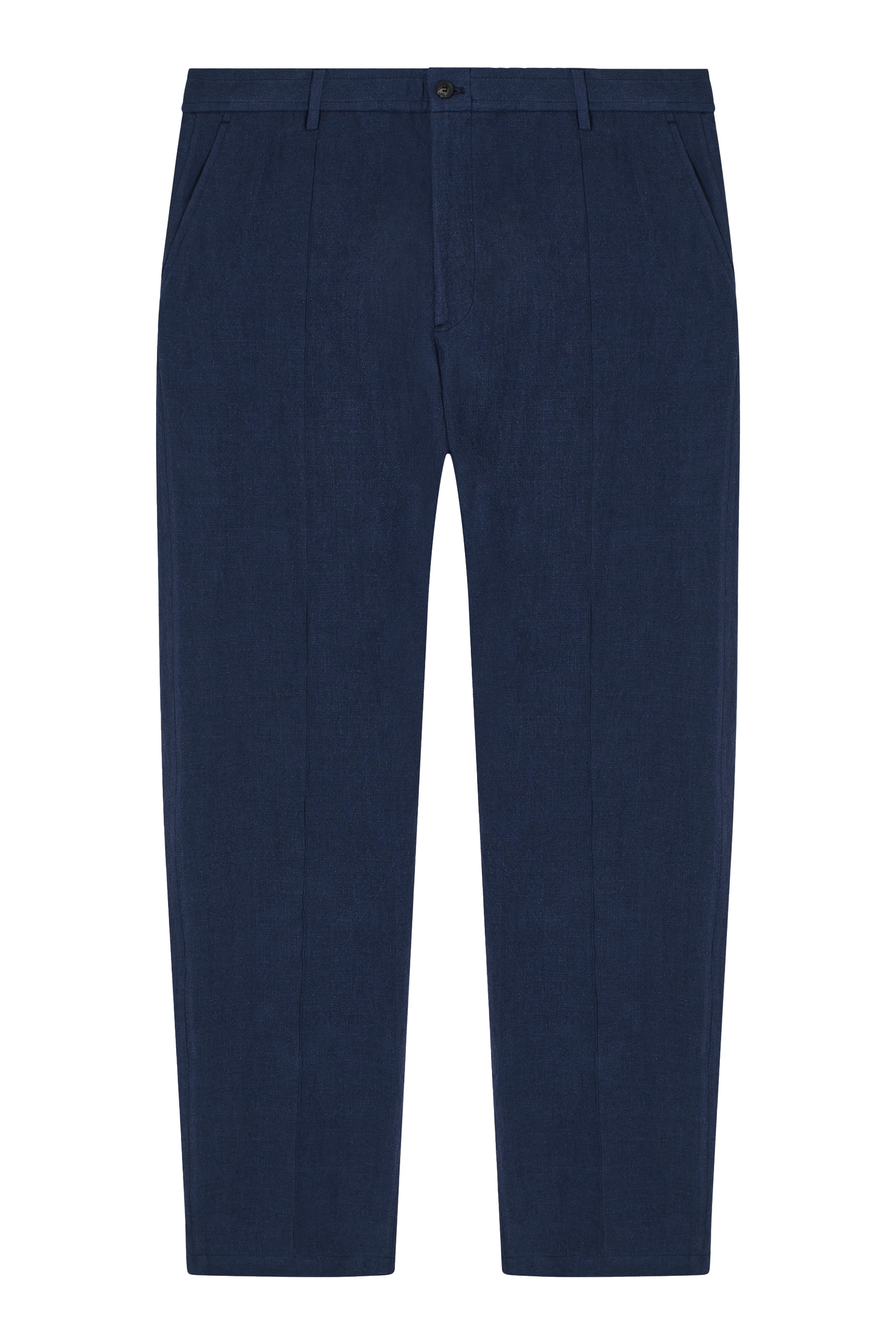 Flat-Front Straight-Leg Trousers