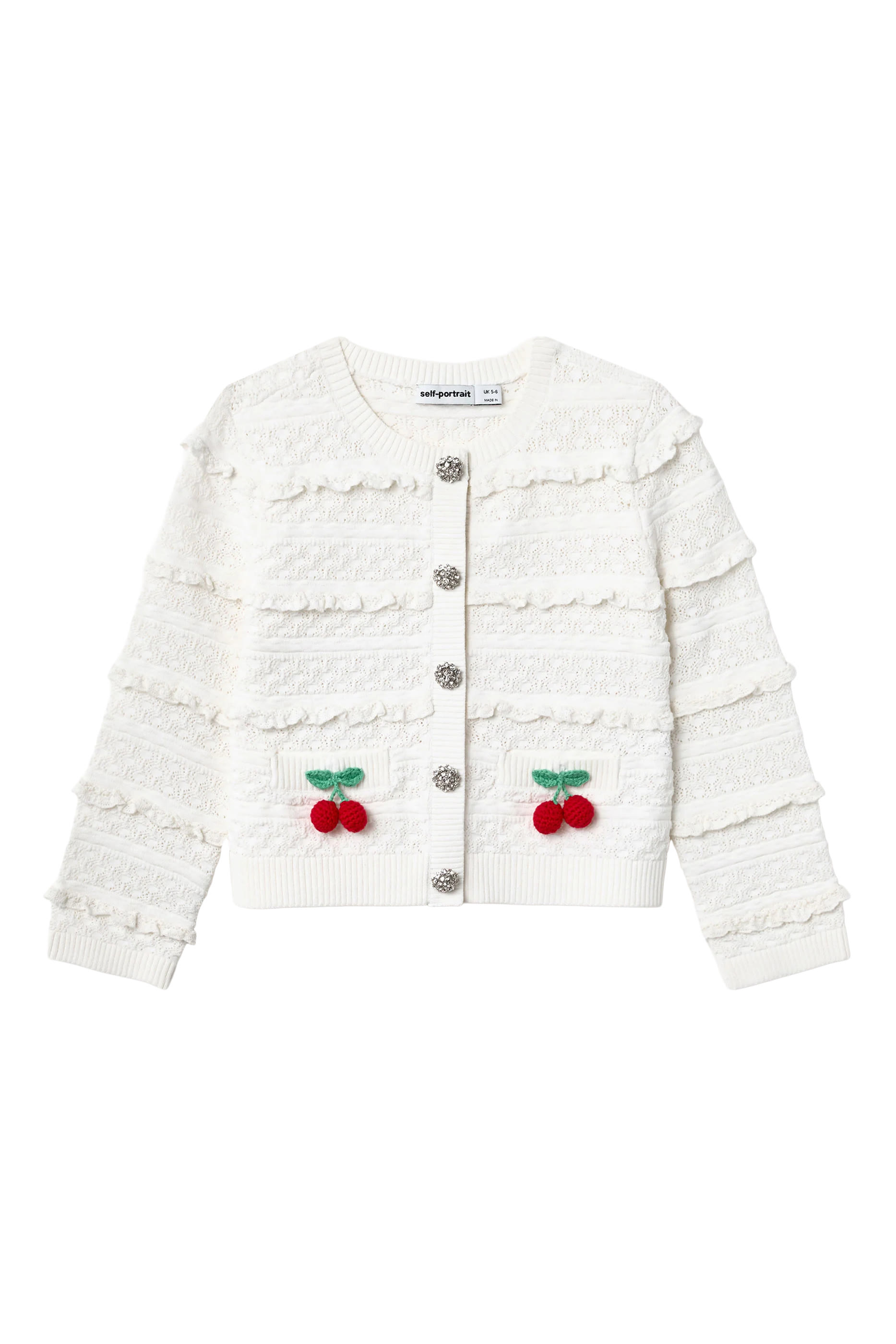 Kids Cherry Motif Cardigan