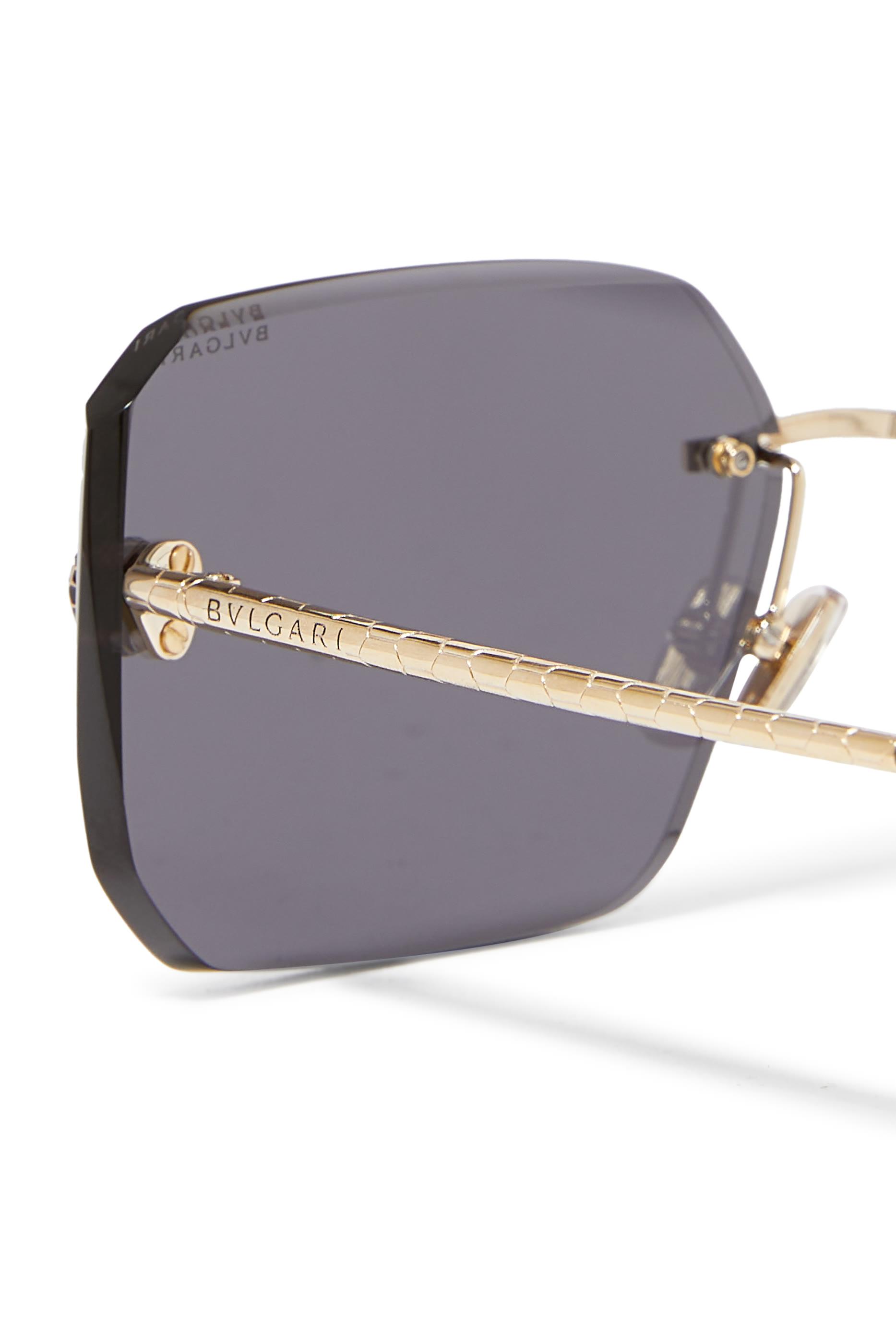Serpenti Oversized Rimless Irregular Sunglasses