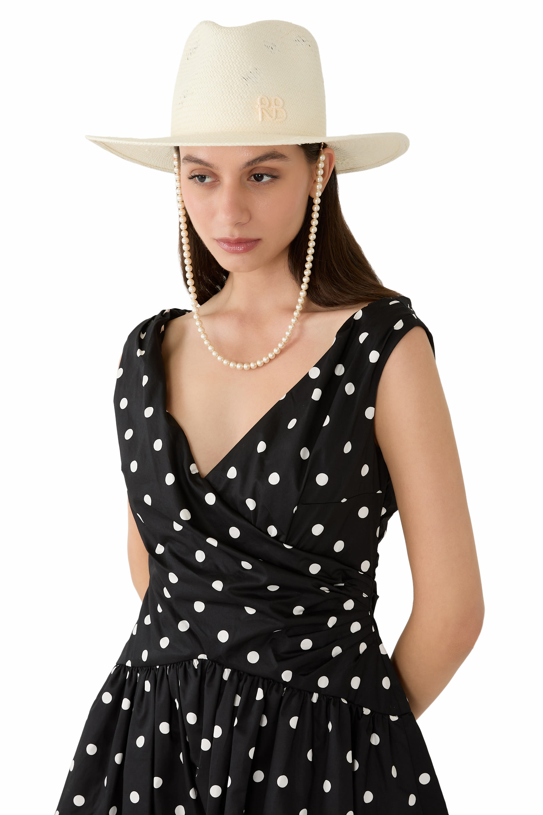 Maxi-Pearls Embellished Fedora Hat