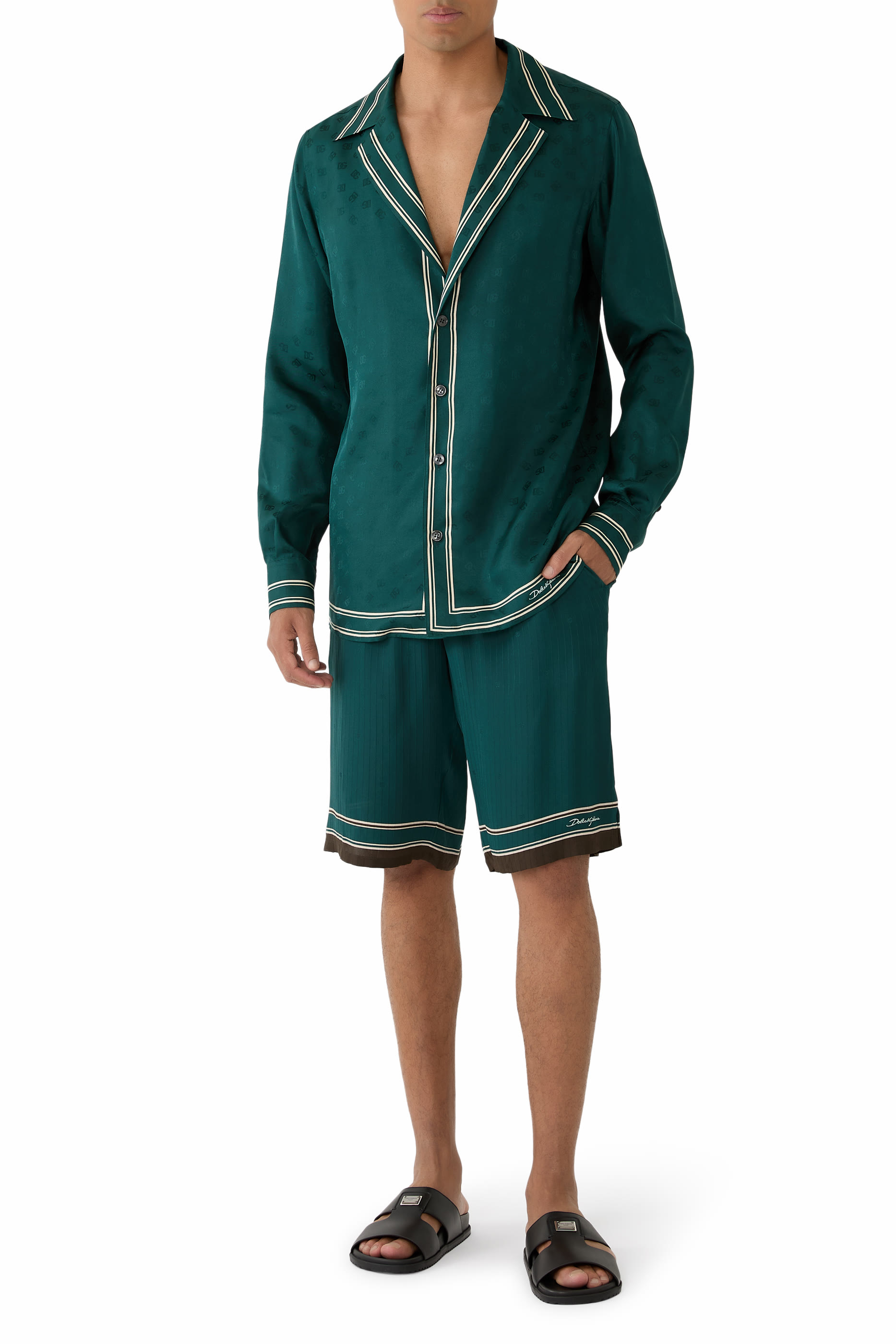  Logo-Print Vanity Twill Shirt