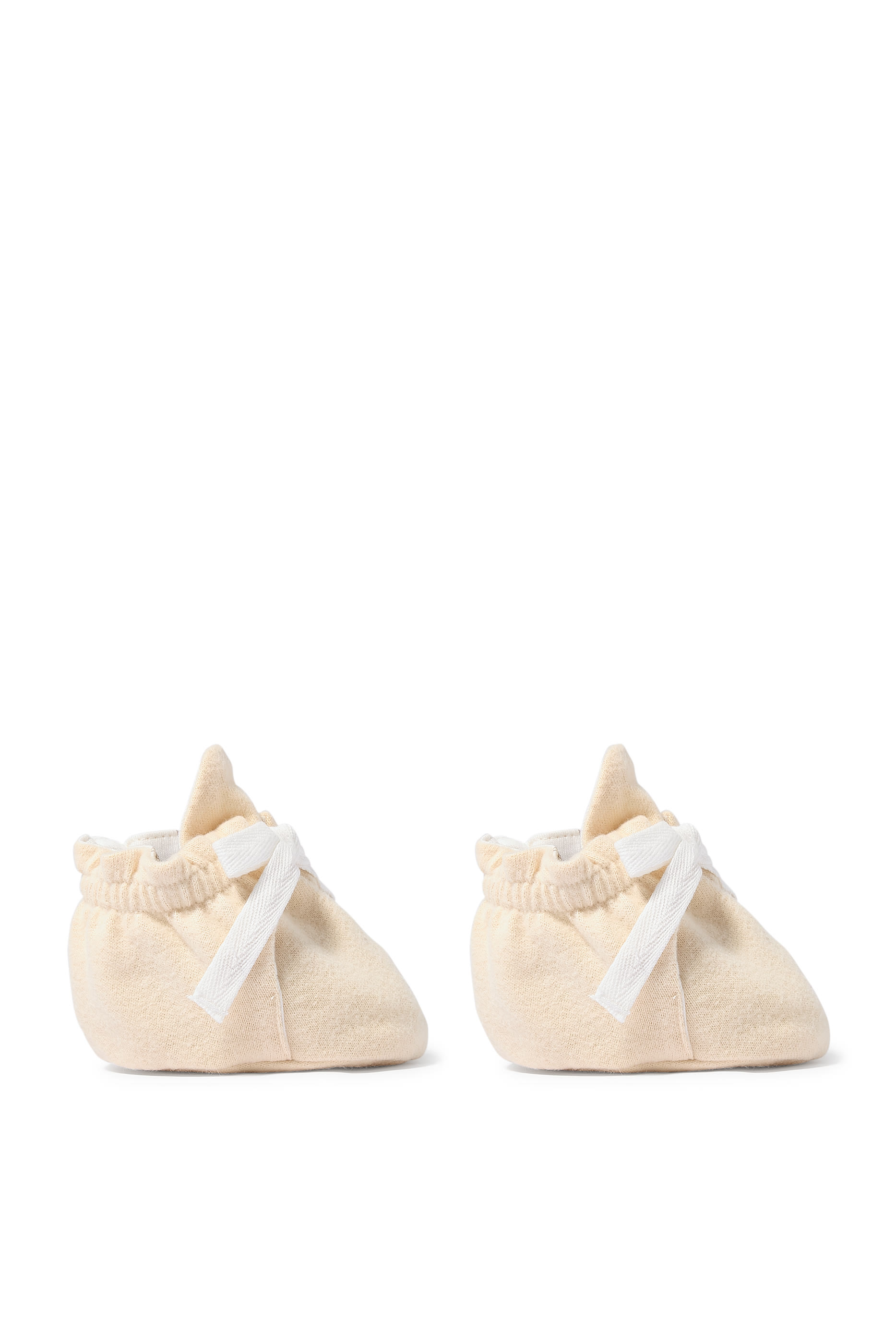 Kids Soft Bear Fabric Booties with Bow