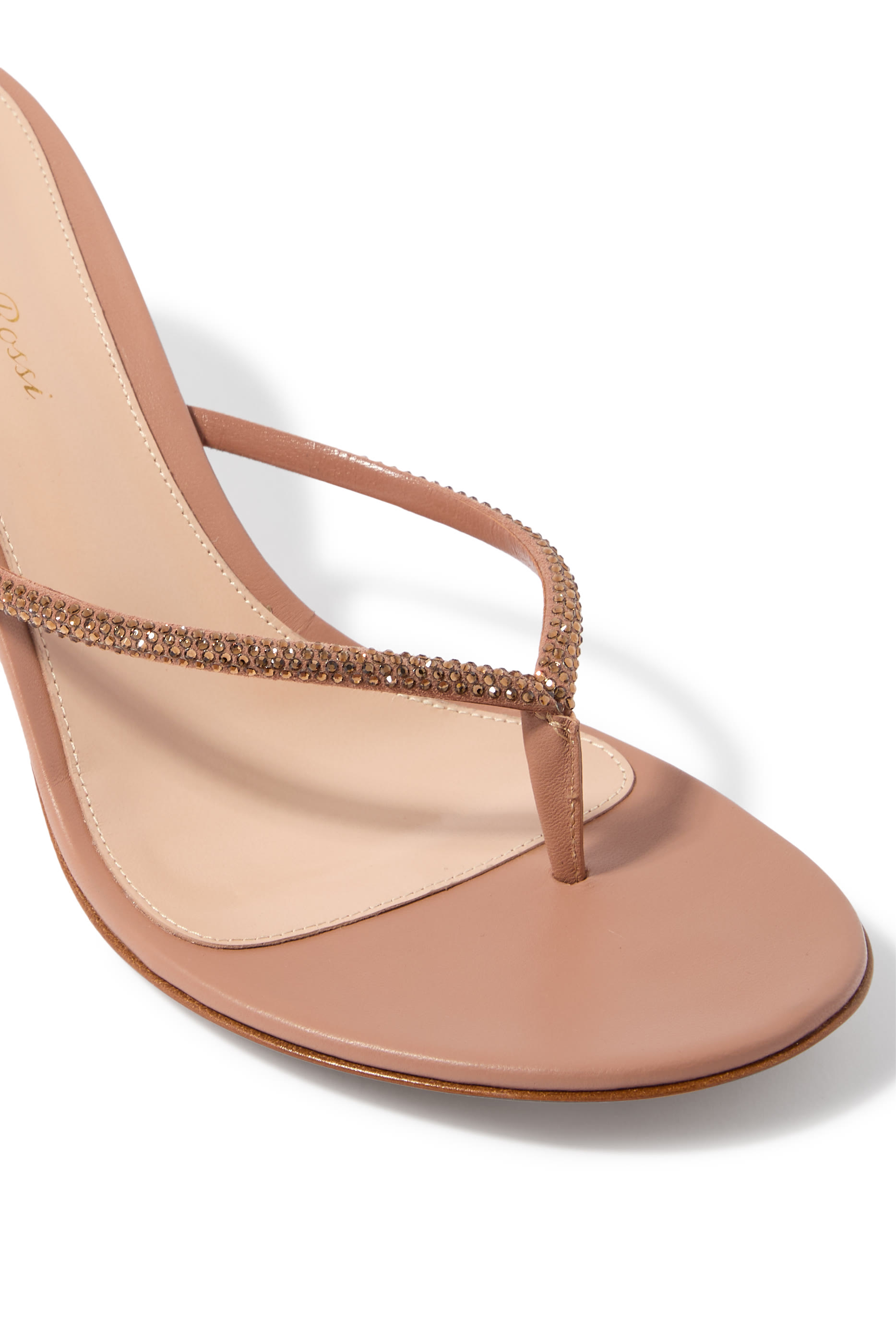 Rhinestone-Embellished 70 Thong Sandals