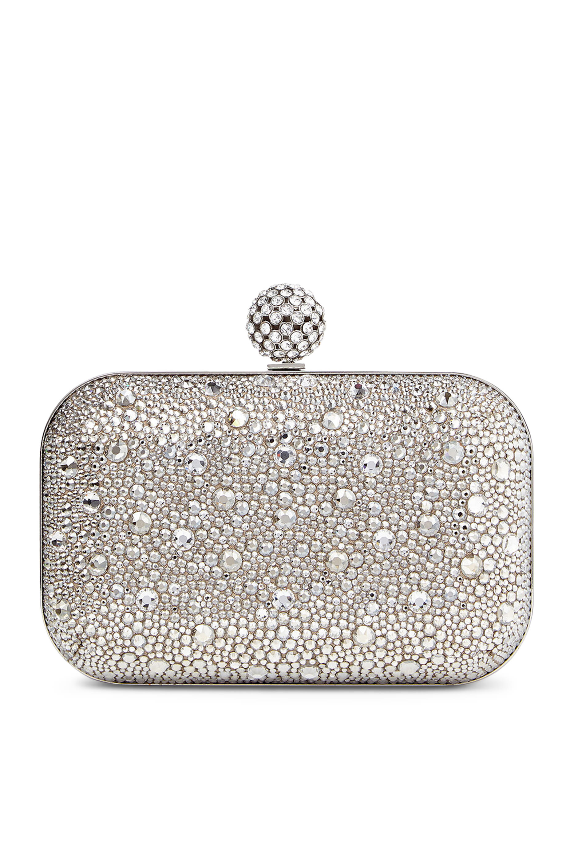 Cloud Shimmer Suede Clutch Bag