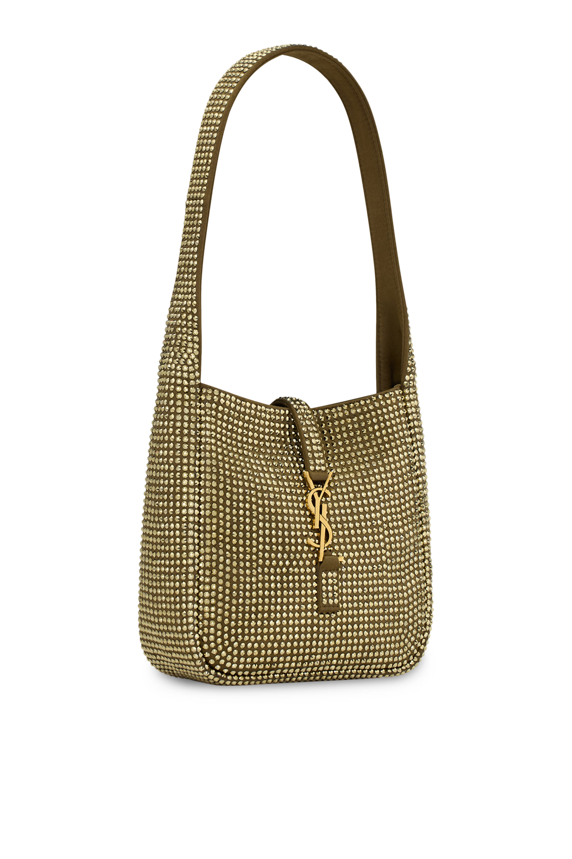 Le 5 &Agrave; 7 Supple Baby Bag in Silk Satin and Crystals