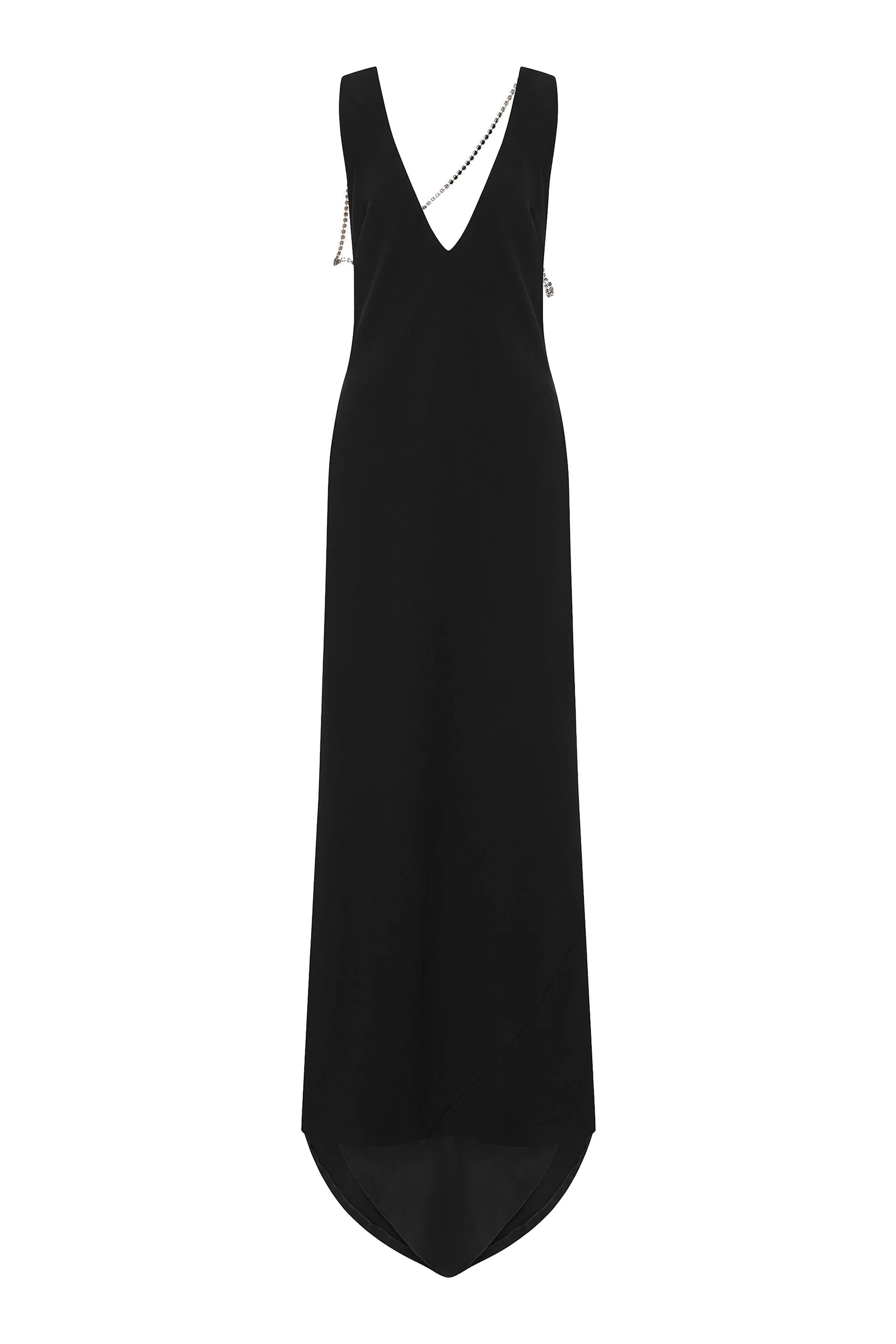 Embellished Stretch Crepe Dress