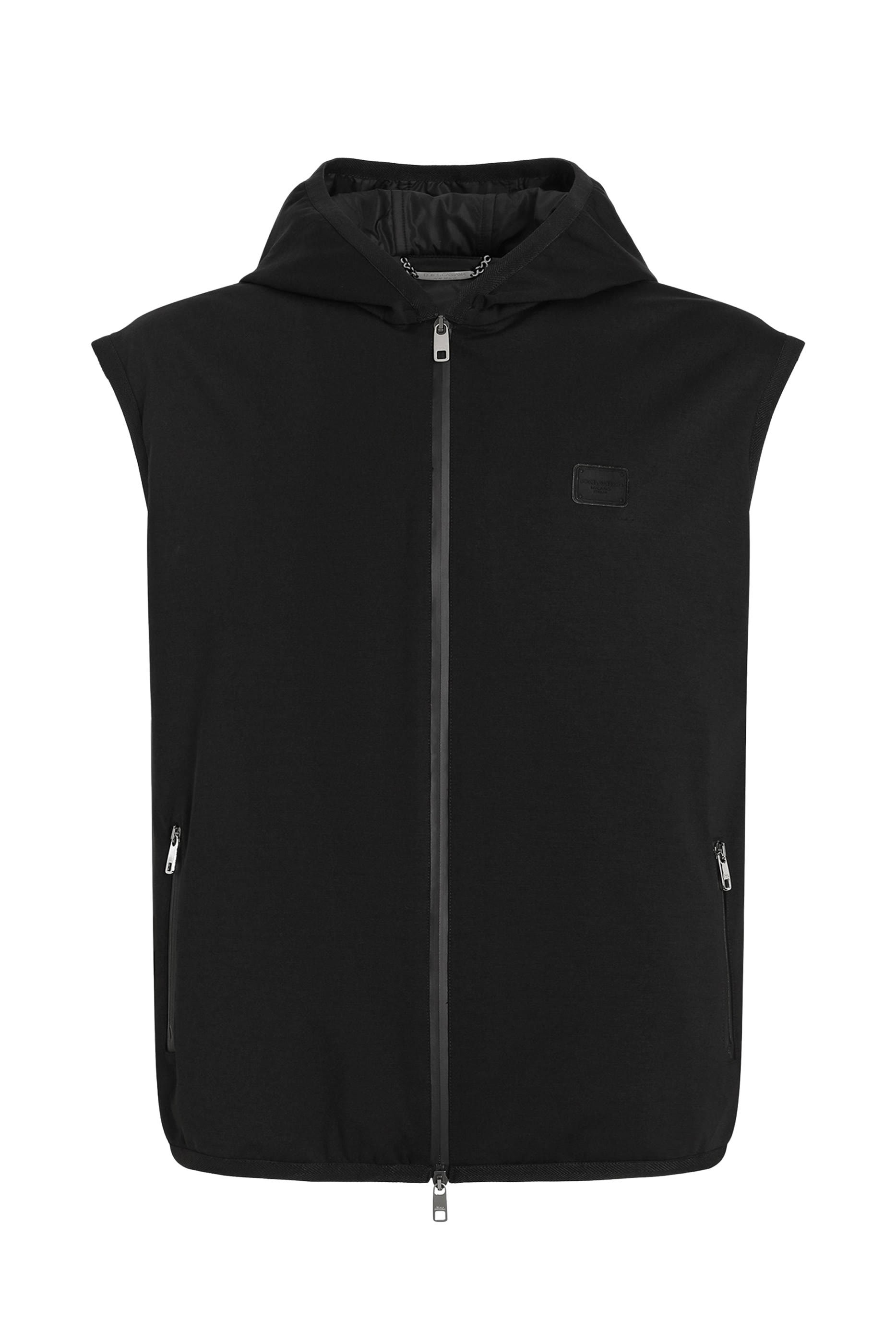 Technical Fabric Vest with Hood