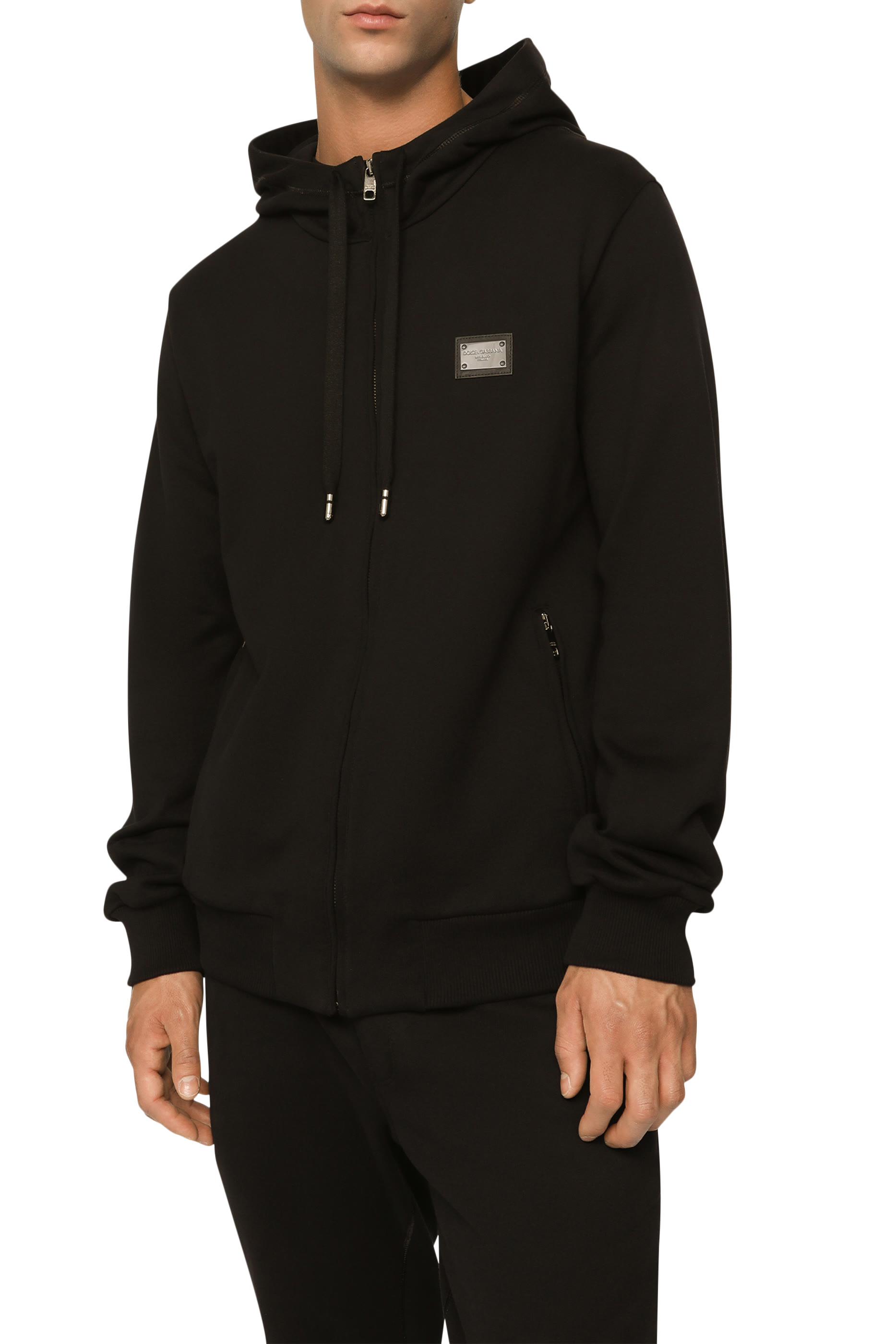  Jersey Zip-Up Hoodie