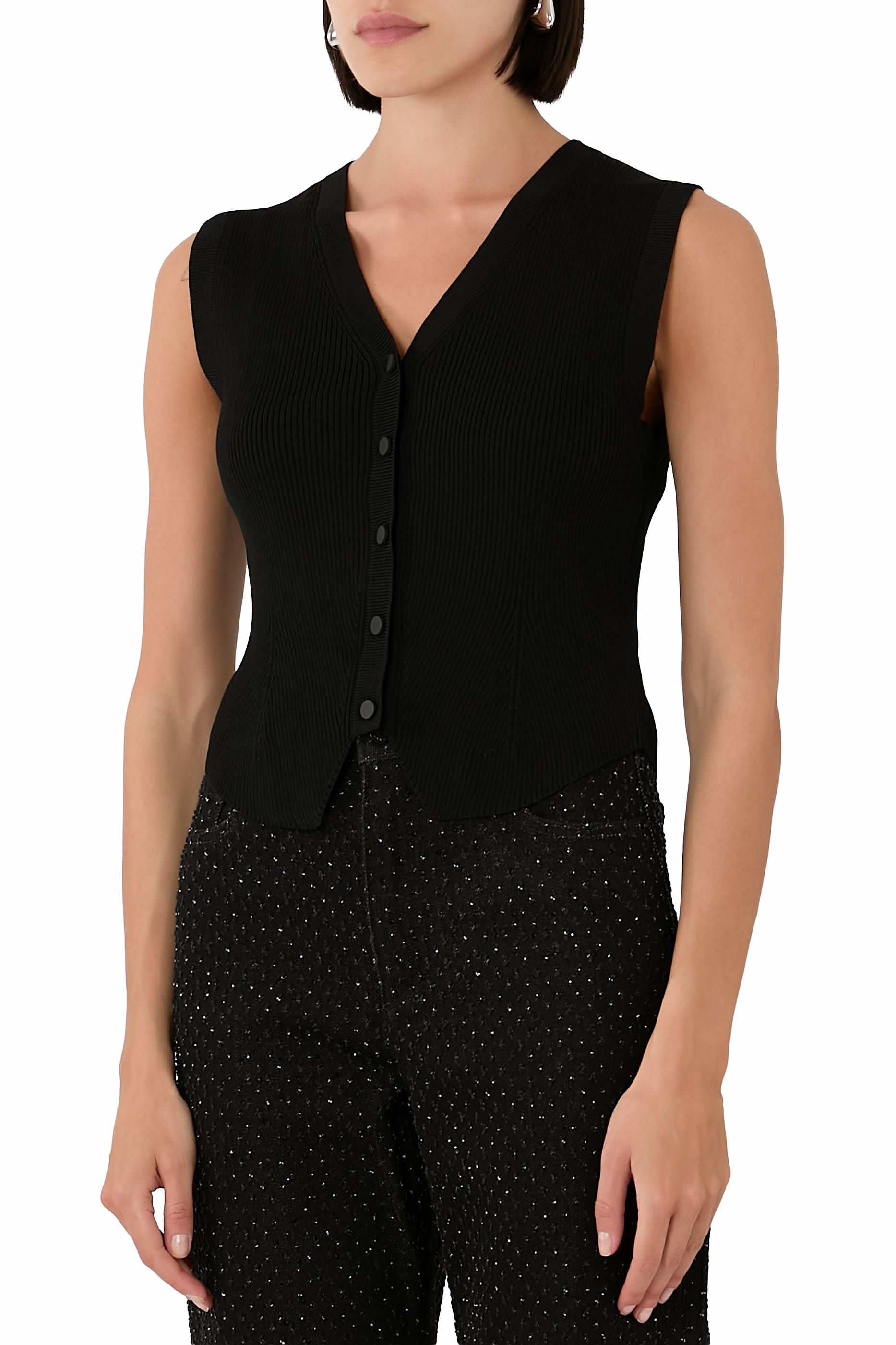 Salin de Giraud Sleeveless V-Neck Cardigan