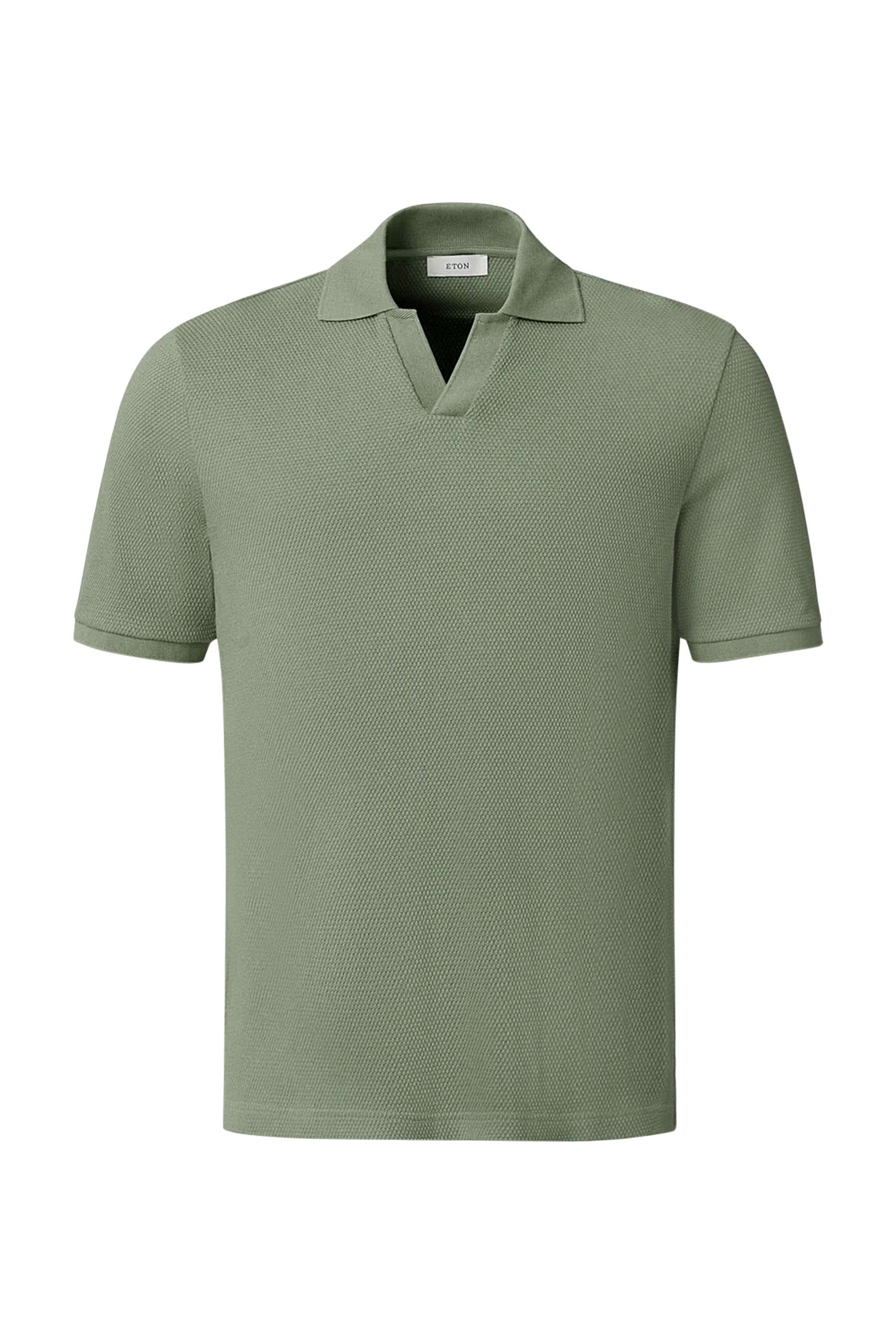 Open Collar Knit Polo Shirt