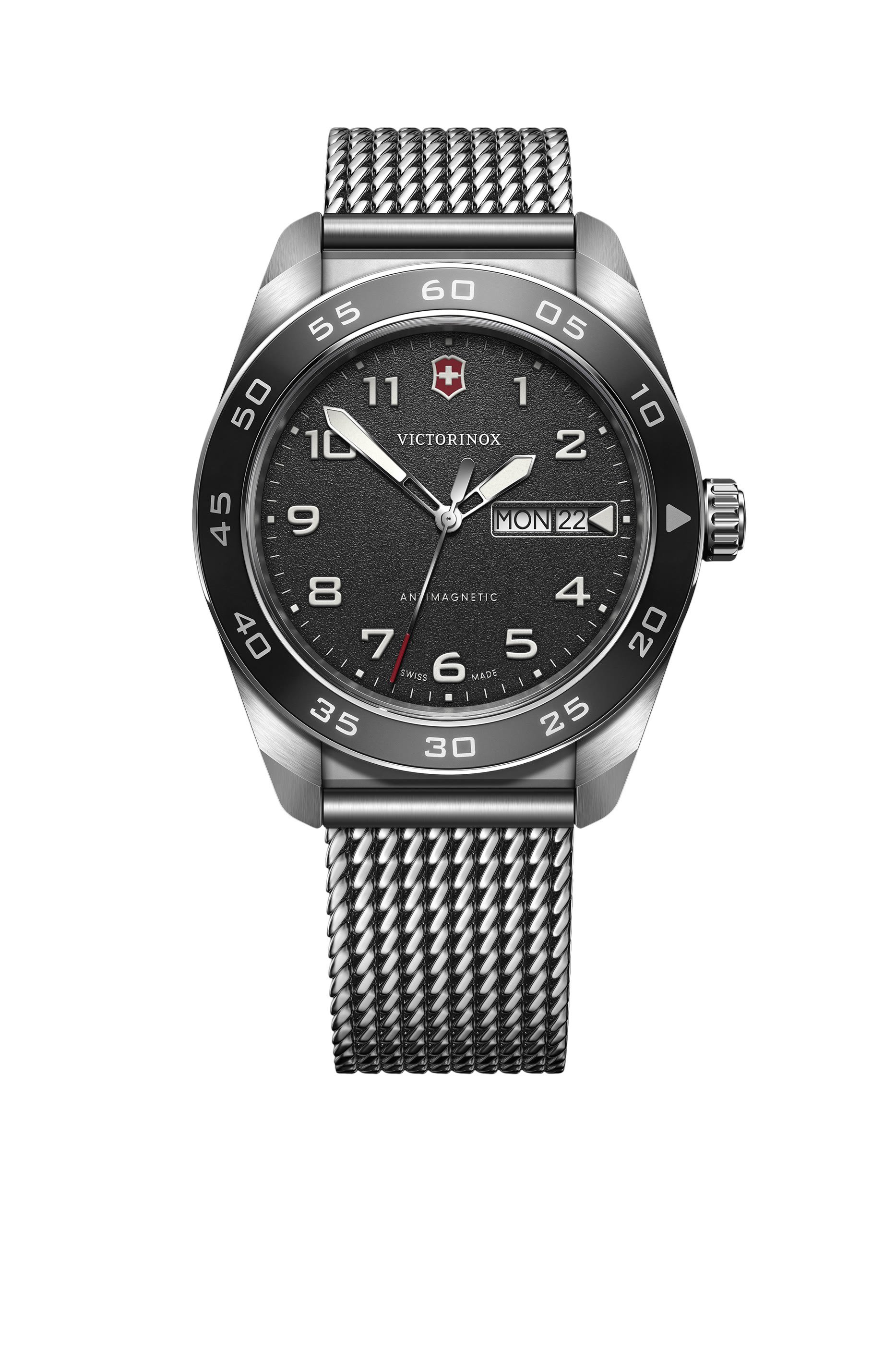 Swiss Army Quartz Watch, Stainless Steel & Mesh