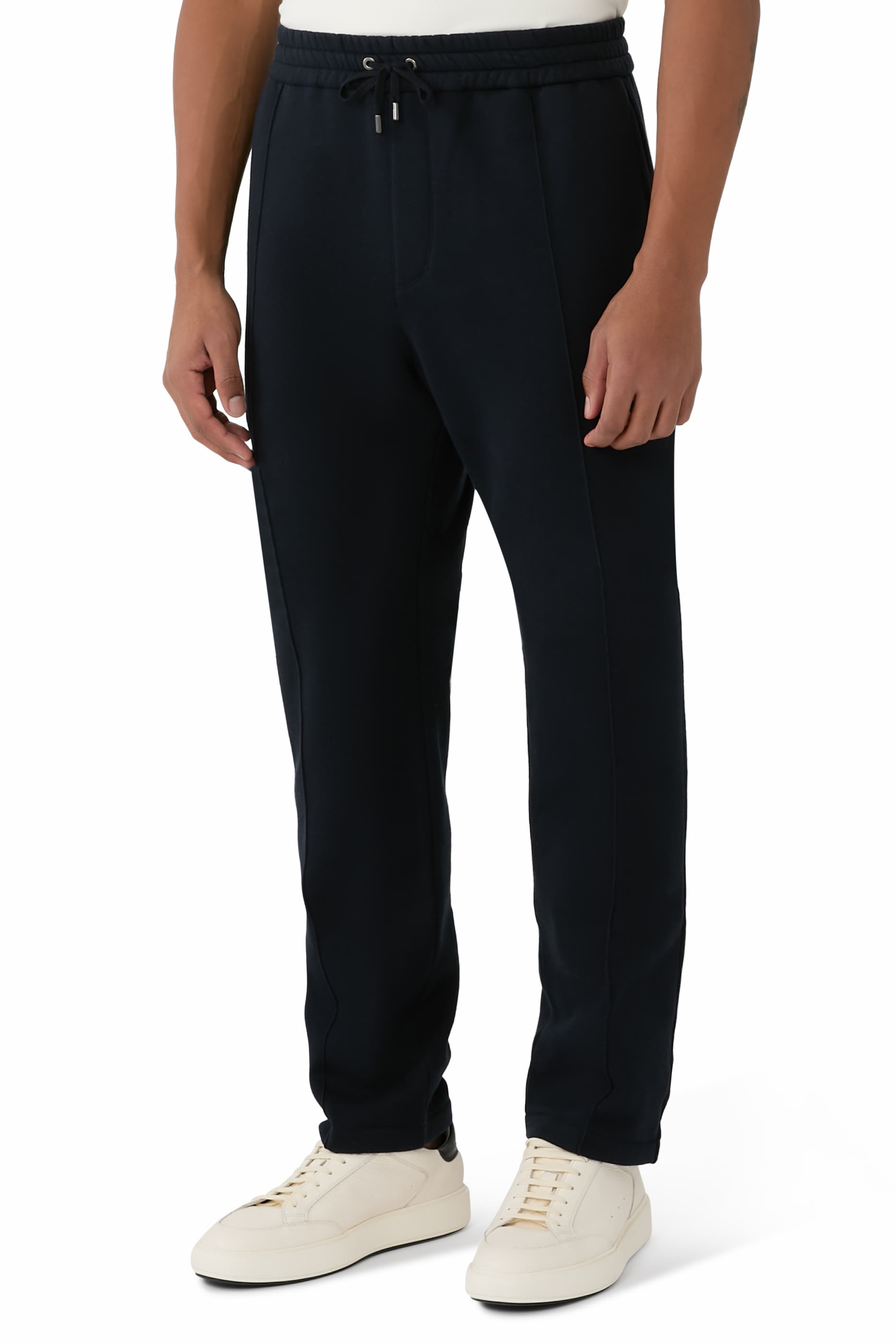 Cotton-Cashmere Fleece Trousers
