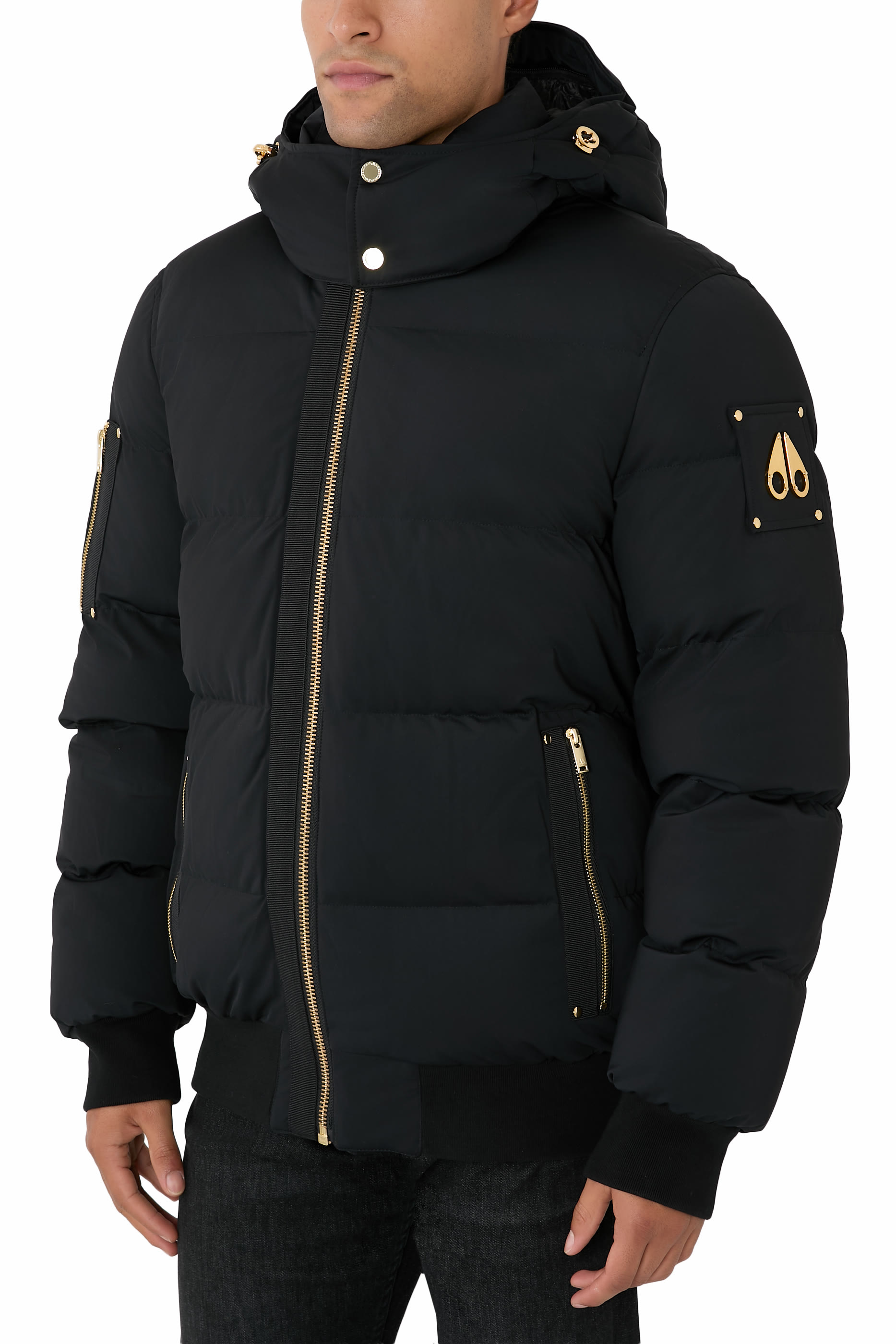 Stagg Shearling-Trimmed Down Bomber Jacket