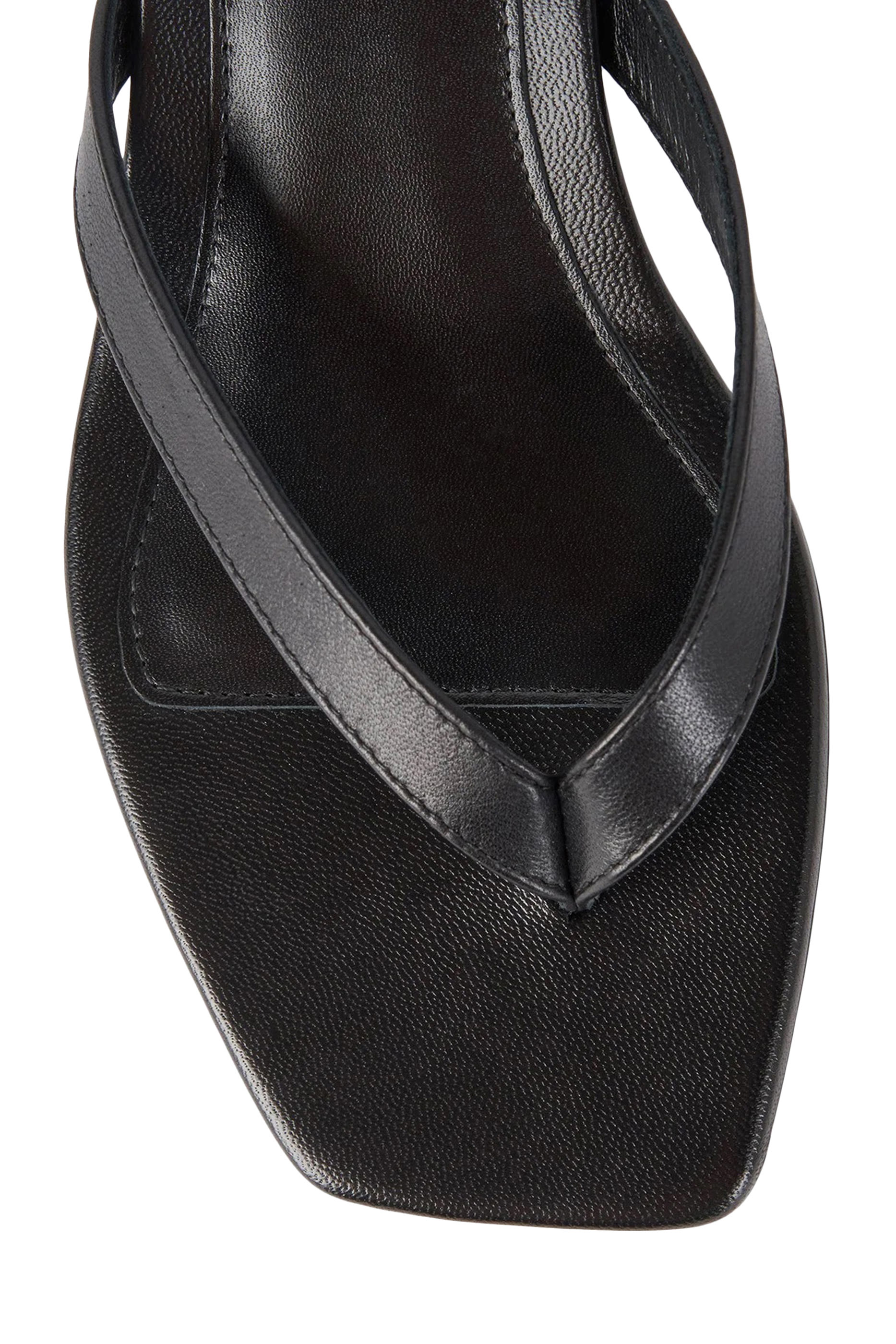 Leather Heeled Flip Flops 35