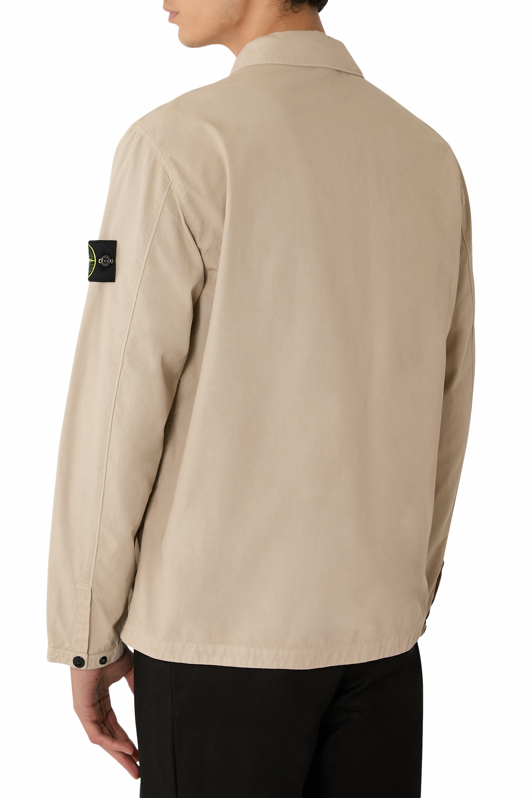 Comfort-Fit Overshirt With Layered Chest Pocket