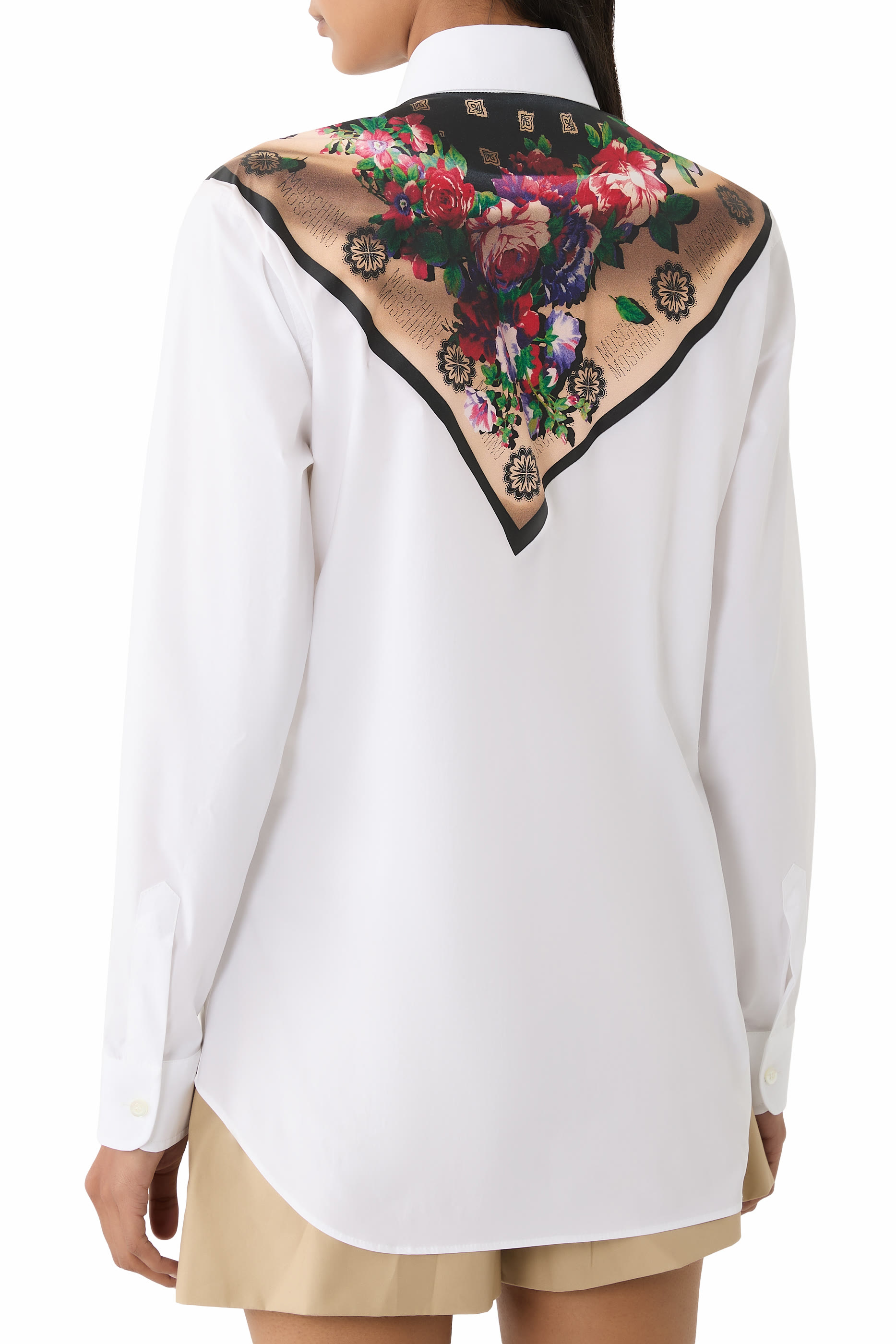  Scarf Printed Cotton Shirt