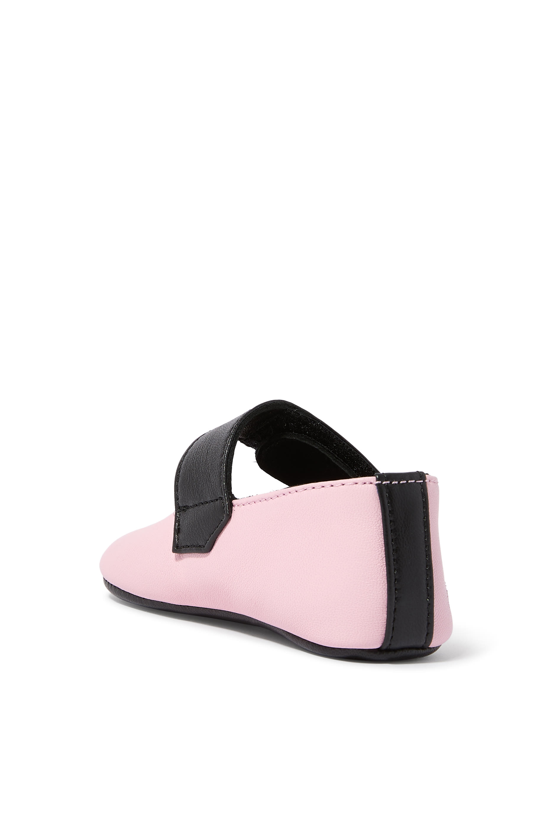 Kids Embroidered-Logo Ballerina Shoes 