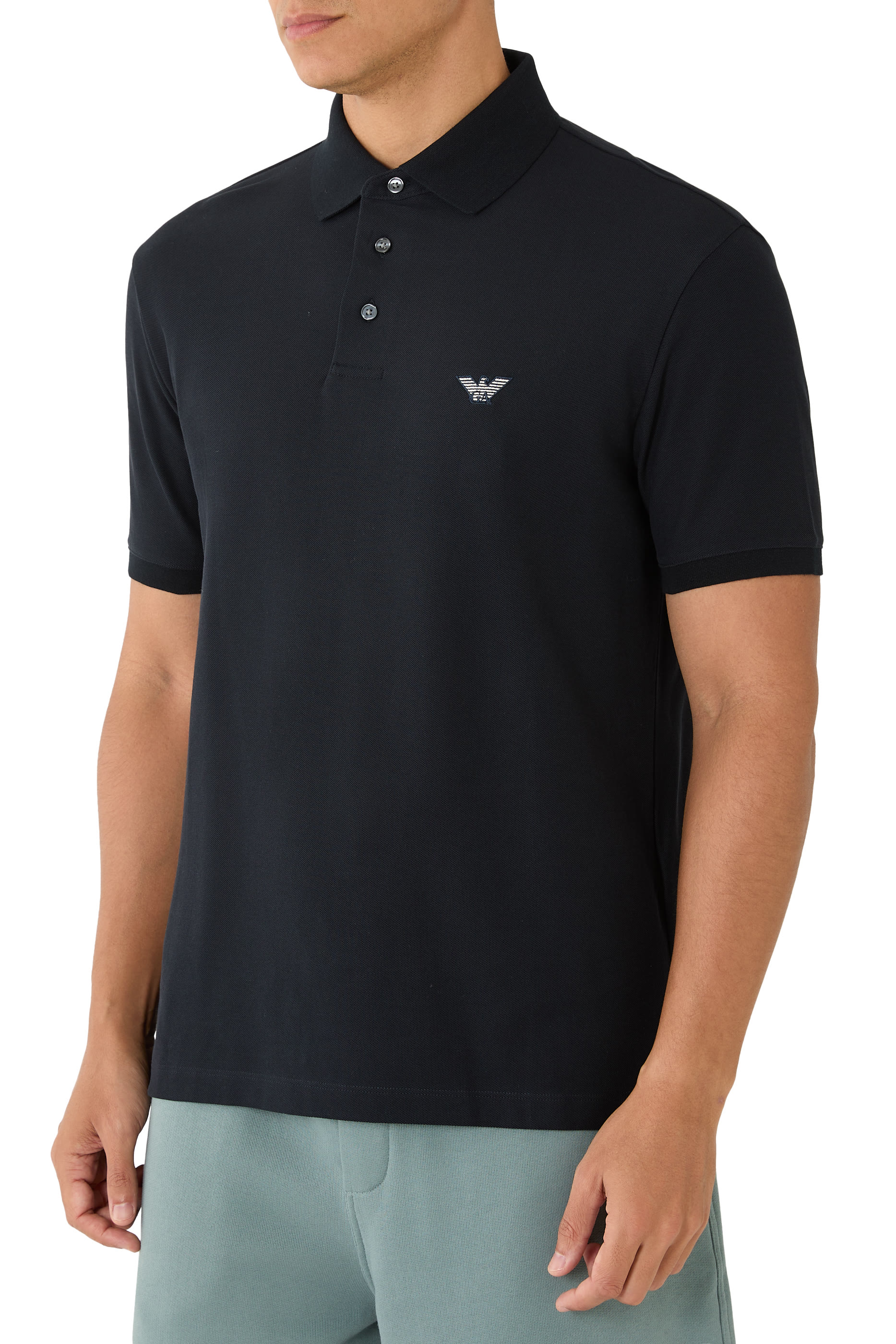 Embroidered Eagle Piqu&eacute; Polo Shirt
