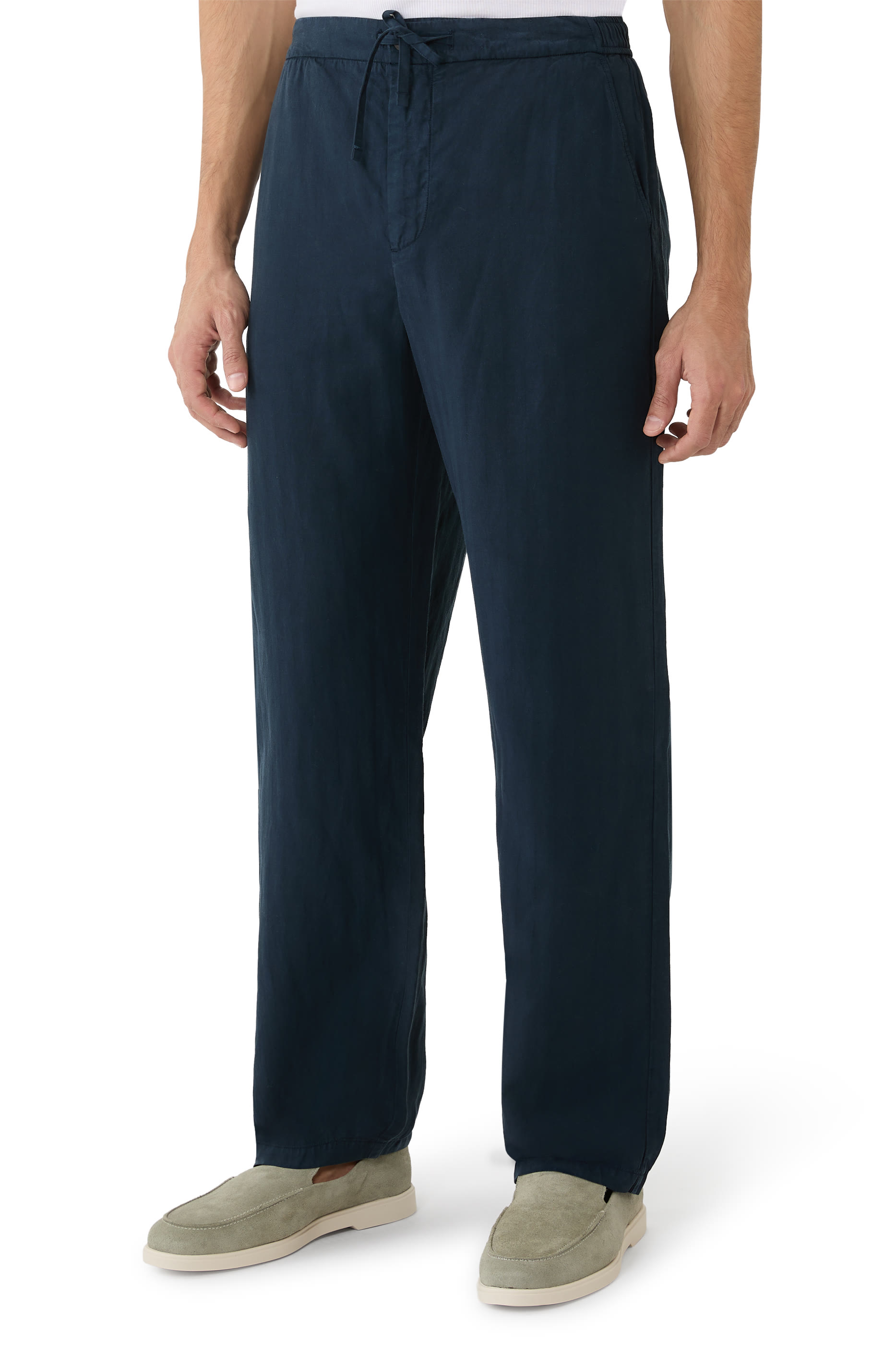 Mendes Linen-Blend Trousers 