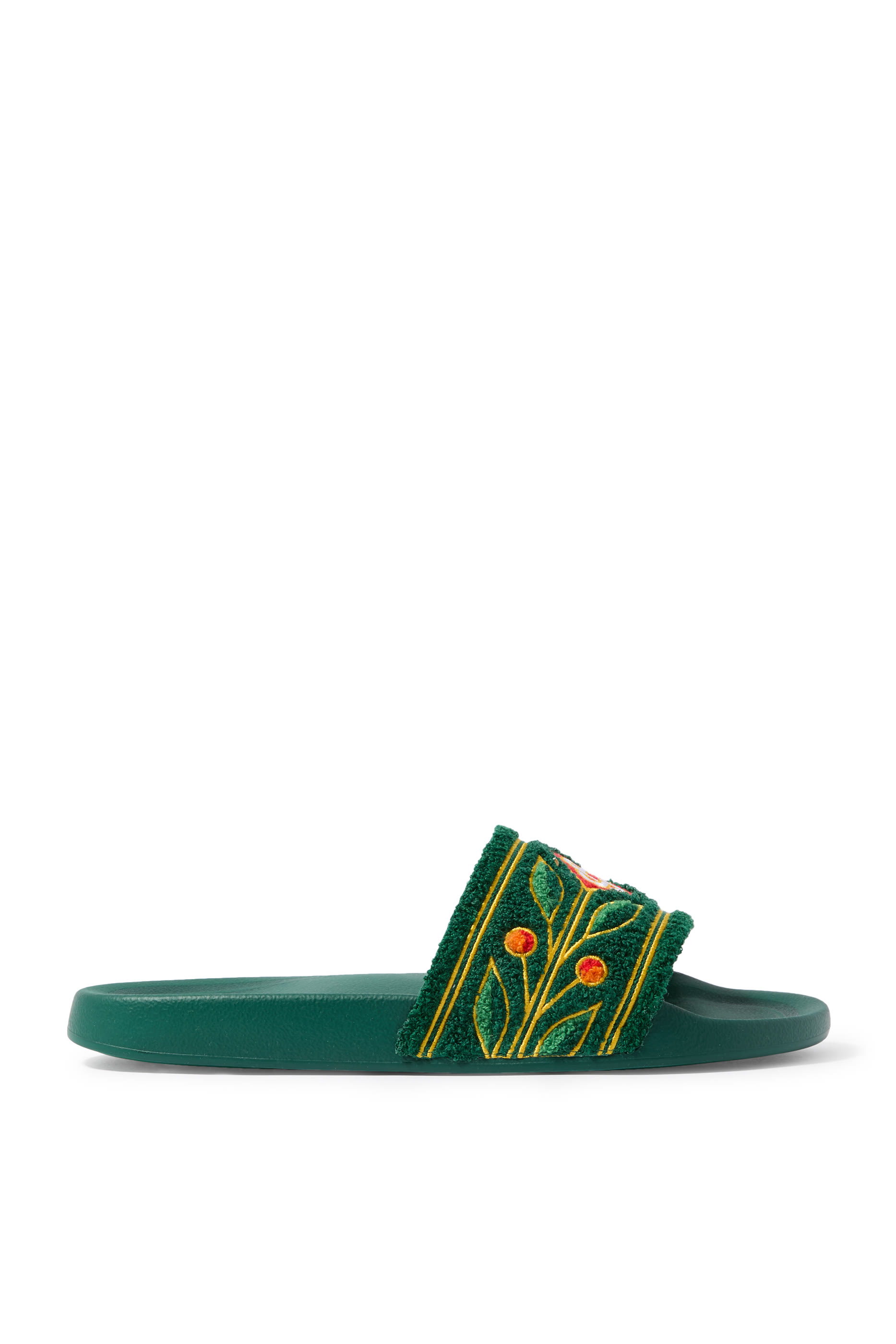 Embroidered Terry Sliders
