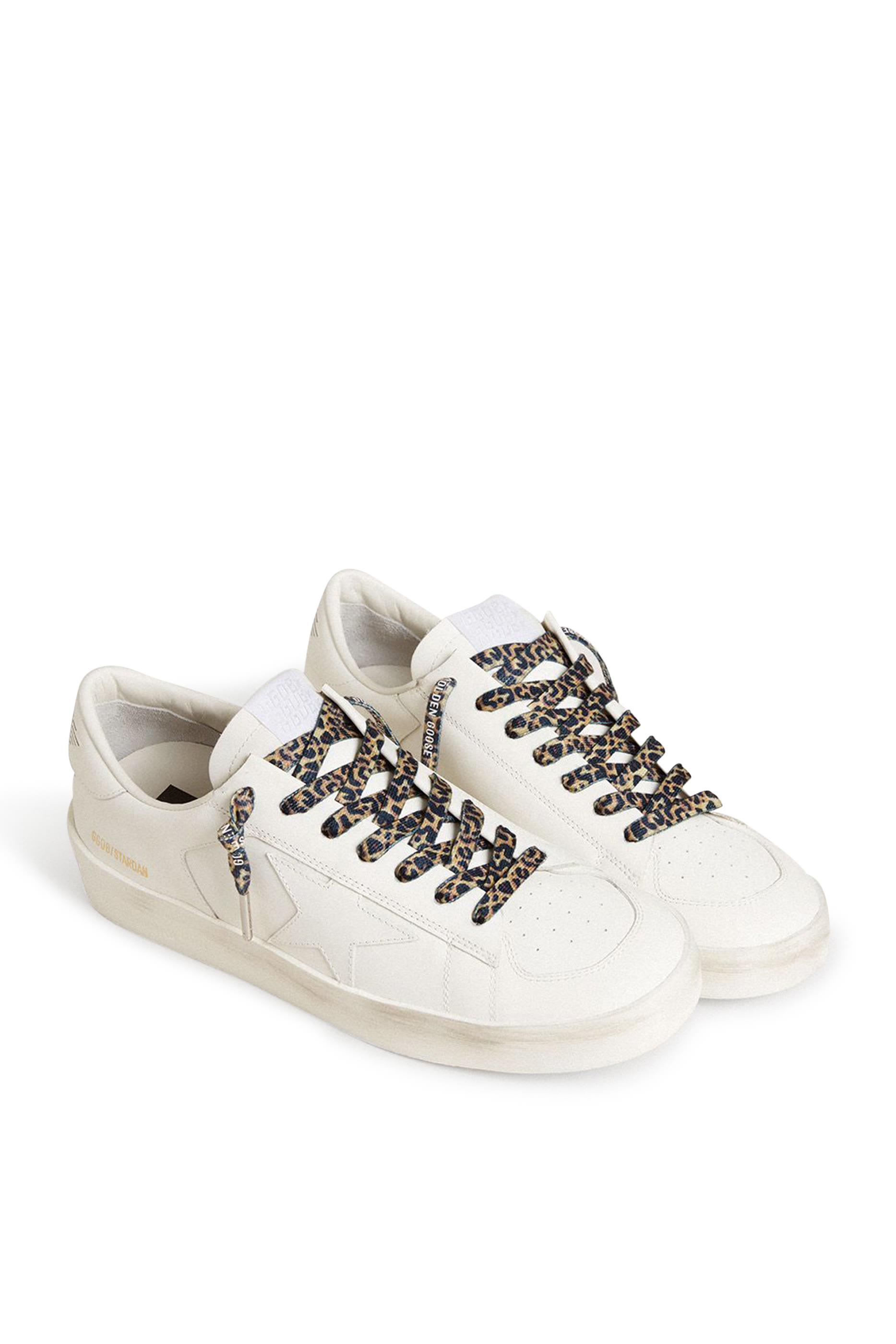 Kids' Beige Leopard-print Laces