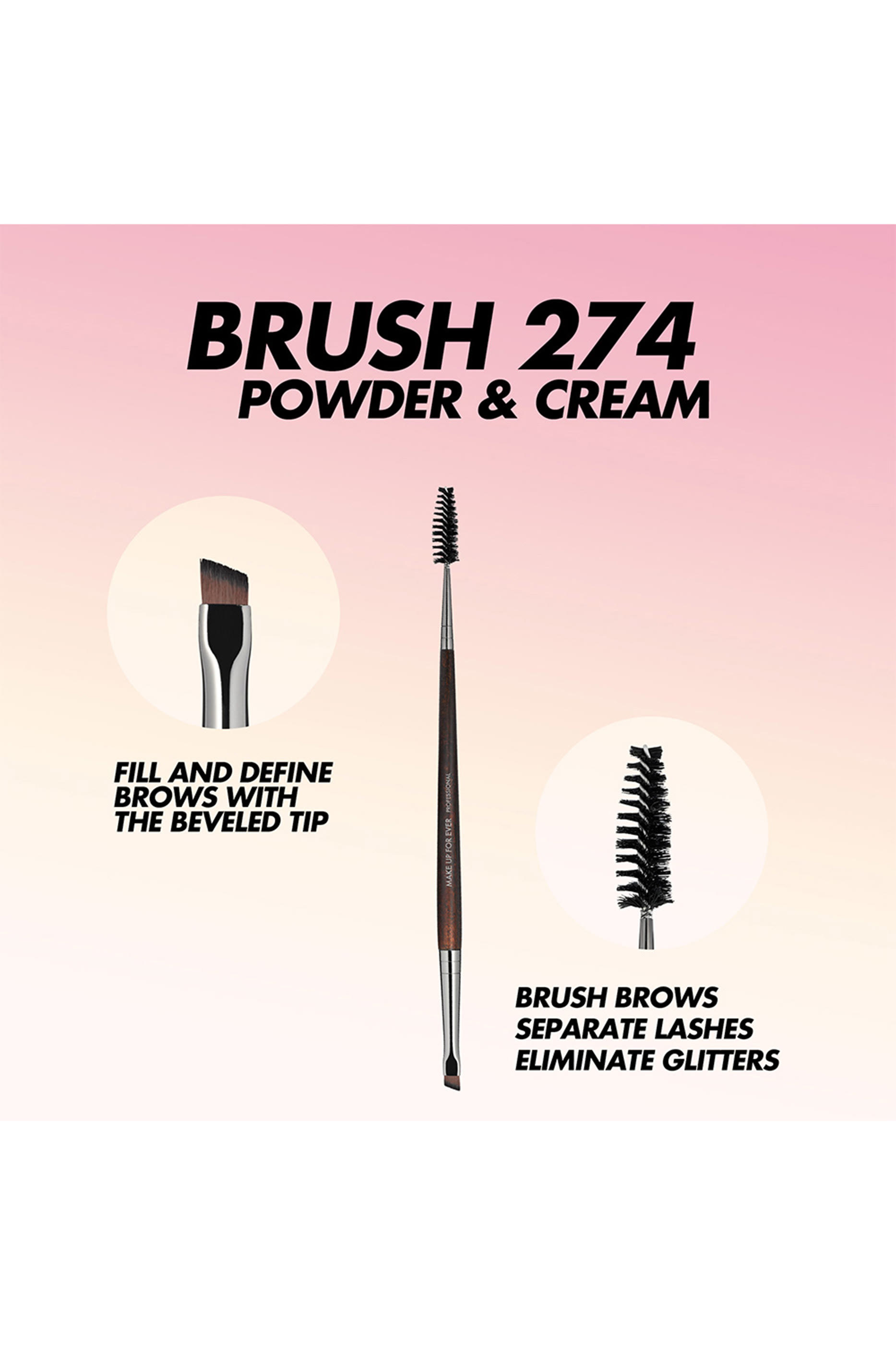 Double-Ended Angled Eyebrow & Eyelash Brush