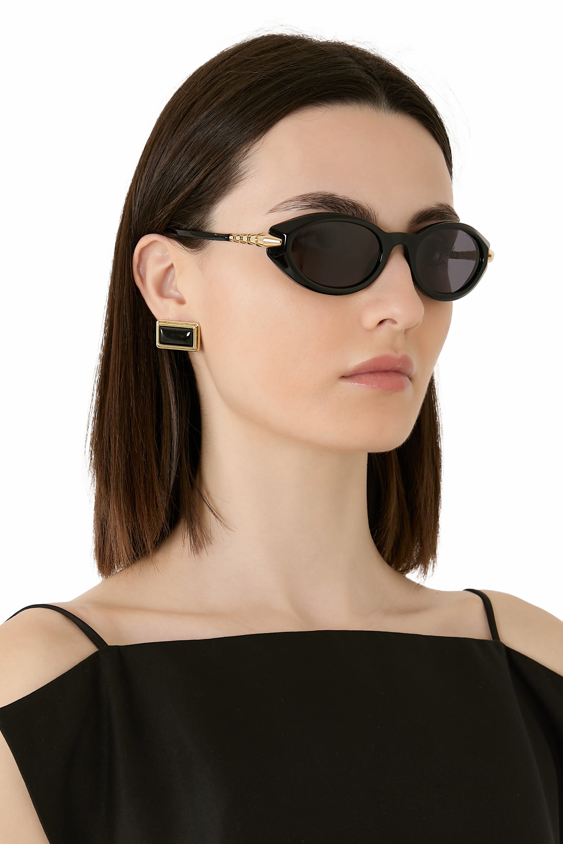 Serpenti Viper Oval Acetate Sunglasses