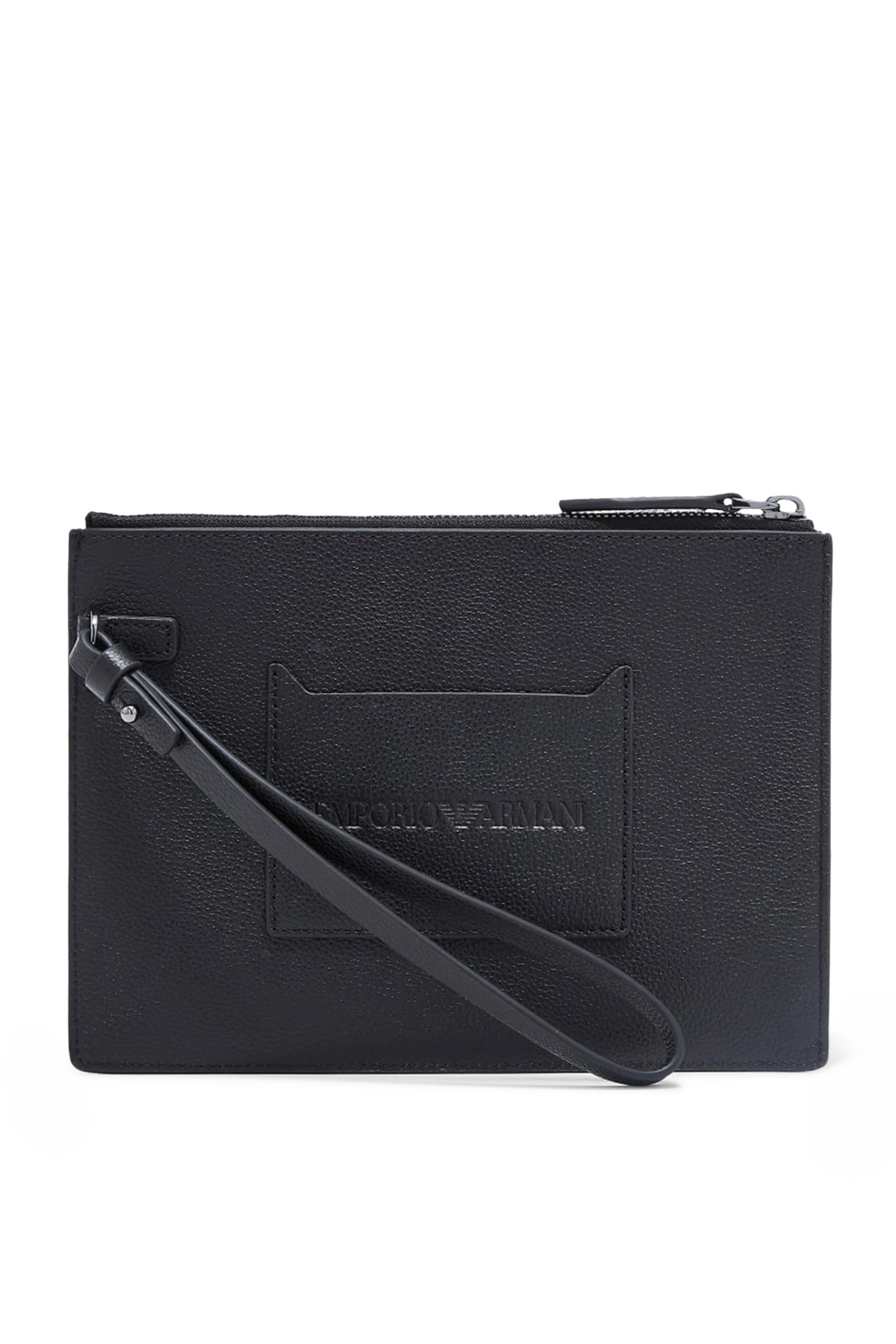 Logo Tumbled-Leather Pouch